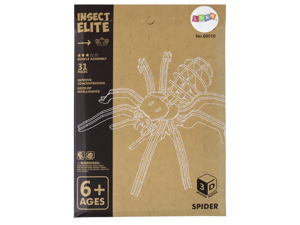 3d drvena slagalica pauk 31 elemenata - slika 5