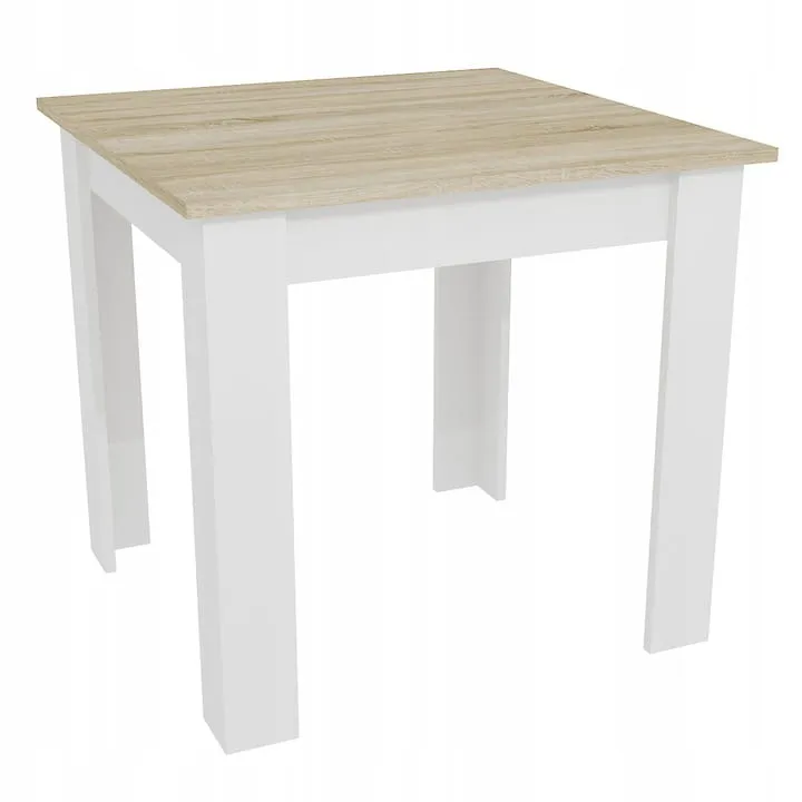 set kvadratni stol 80x80 sonoma hrast + 4 mark sive stolice - slika 11