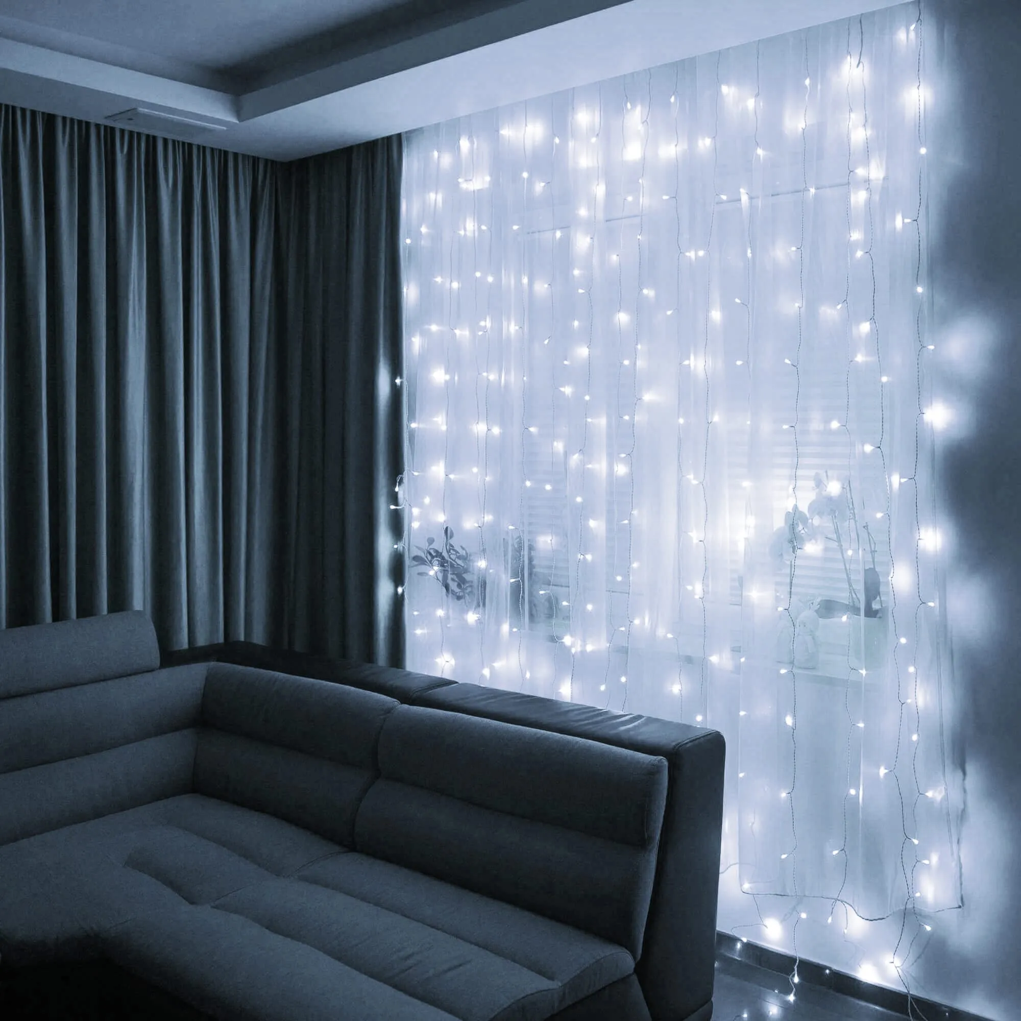 led zavjesa – 300 lampica , hladno bijela - slika 3