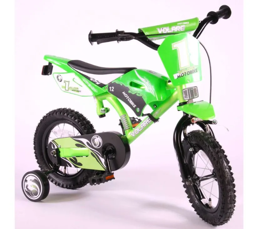 volare dječji bicikl - motor 12" zeleni - slika 4