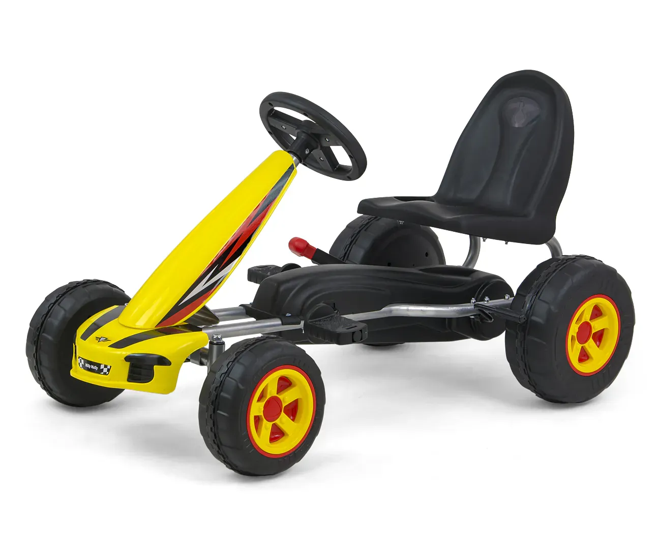 milly mally dječji karting na pedale viper žuti - slika 2