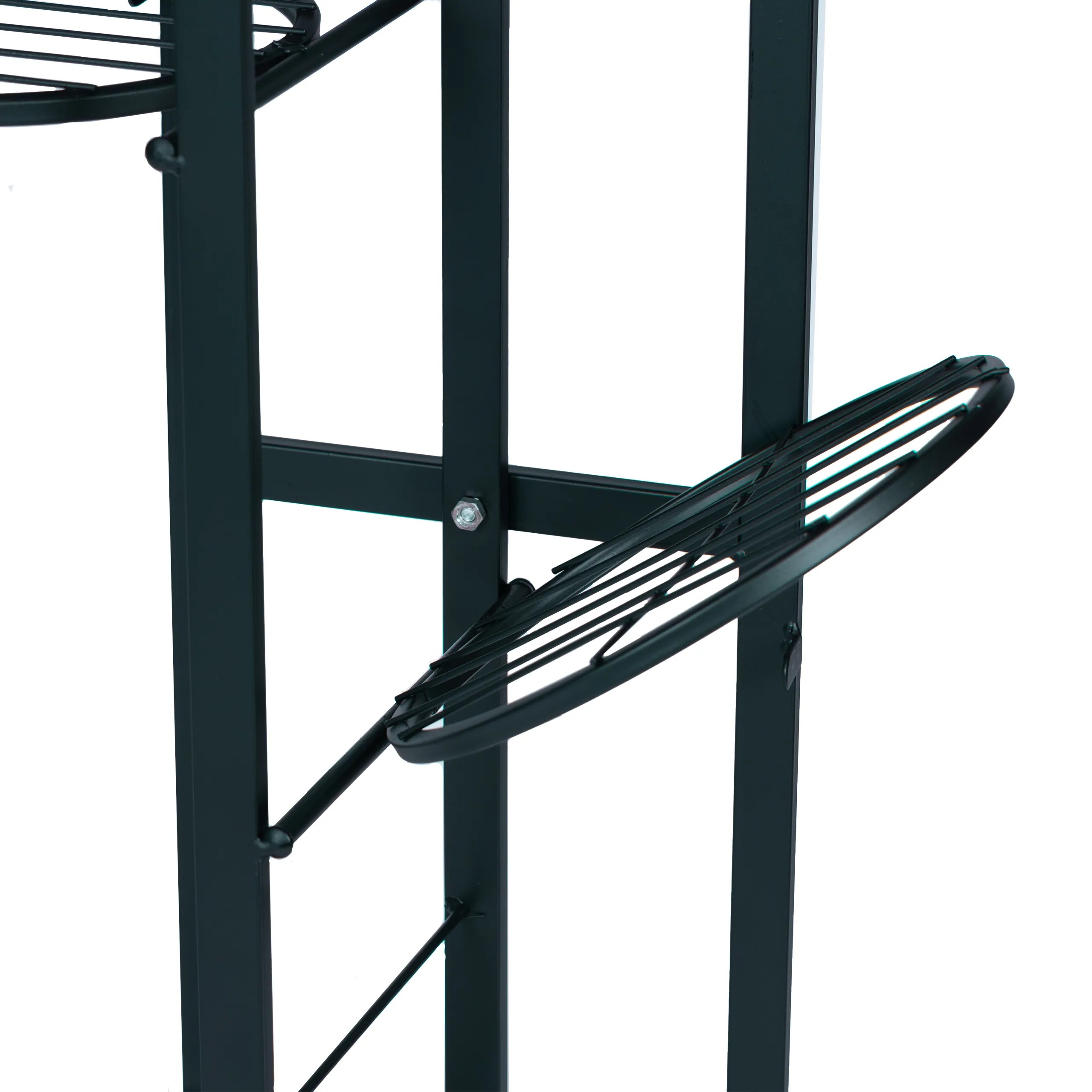 modernhome metalni stalak za cvijeće - crni - slika 3
