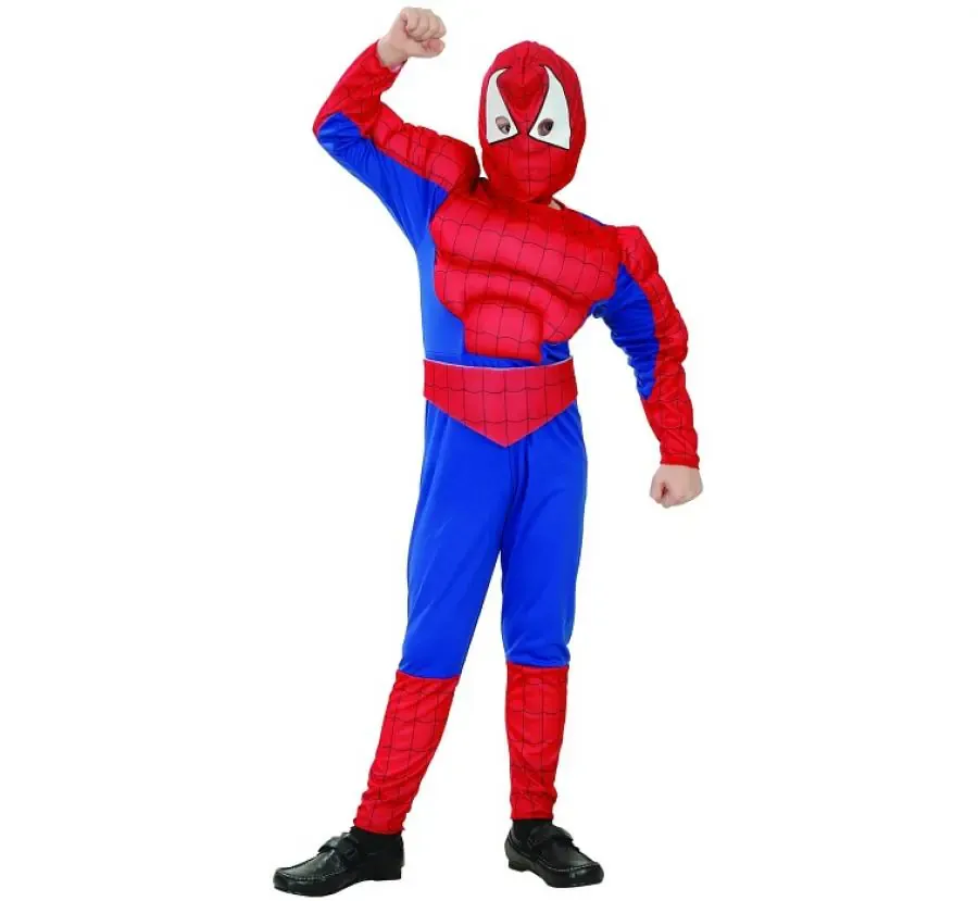 kostim za maškare dječji set spideran s mišićima , vel. 130/140 cm - slika 2