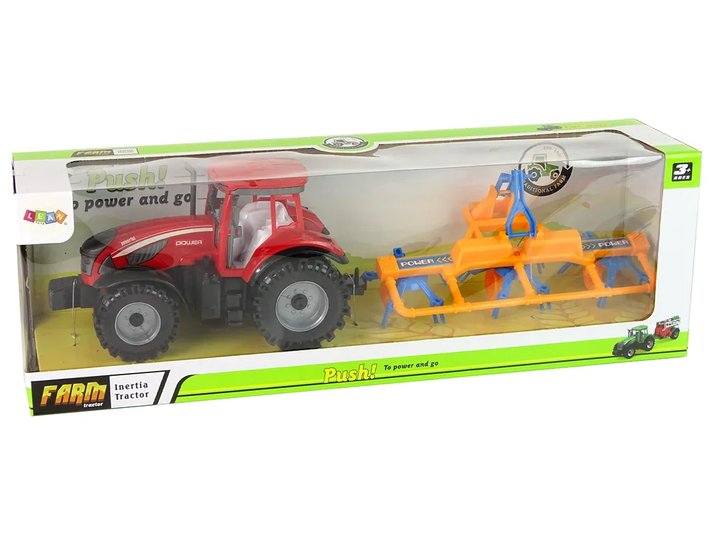 crveni traktor s grabljama - slika 8