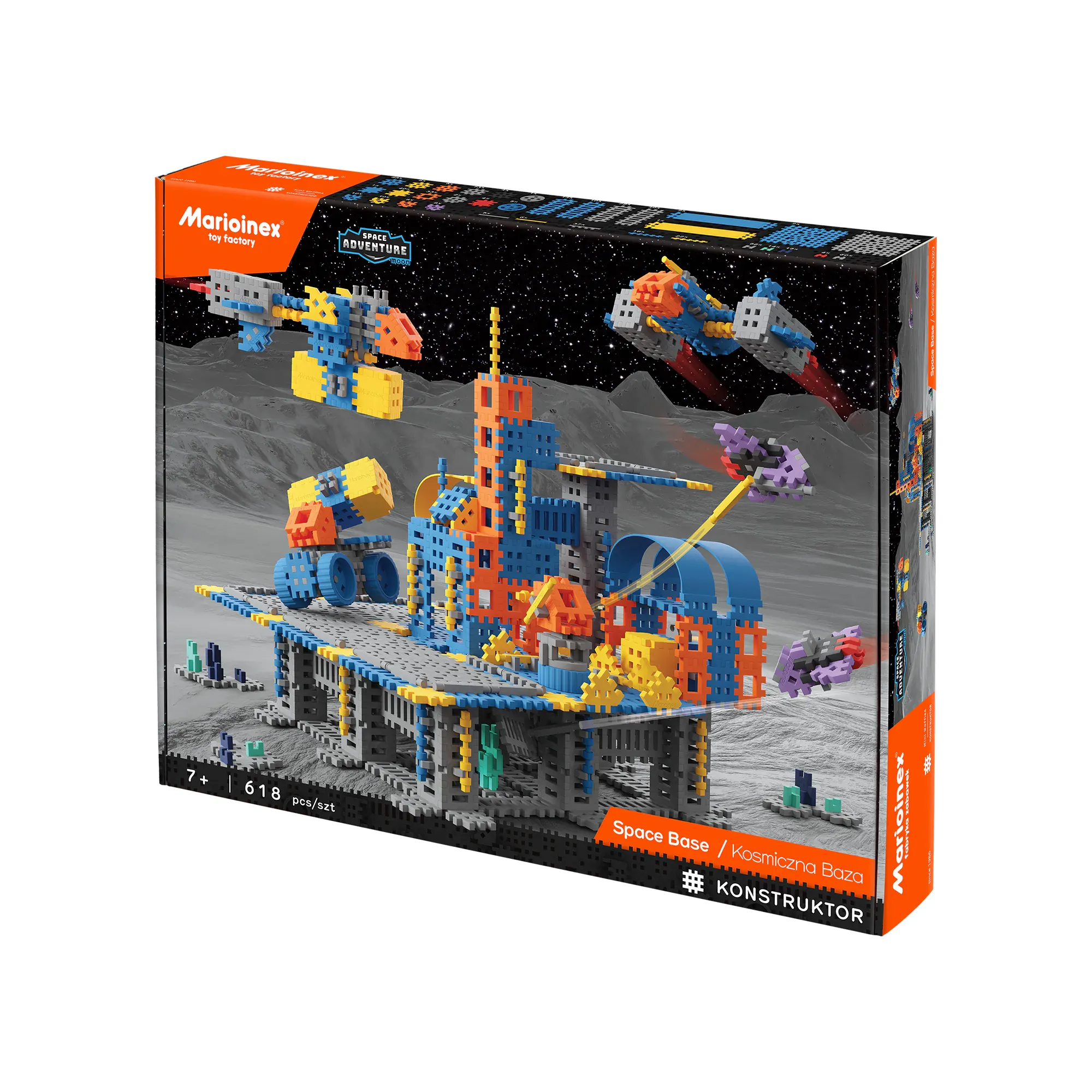 marioinex set waffle kockica baza na mjesecu 618kom. - slika 2