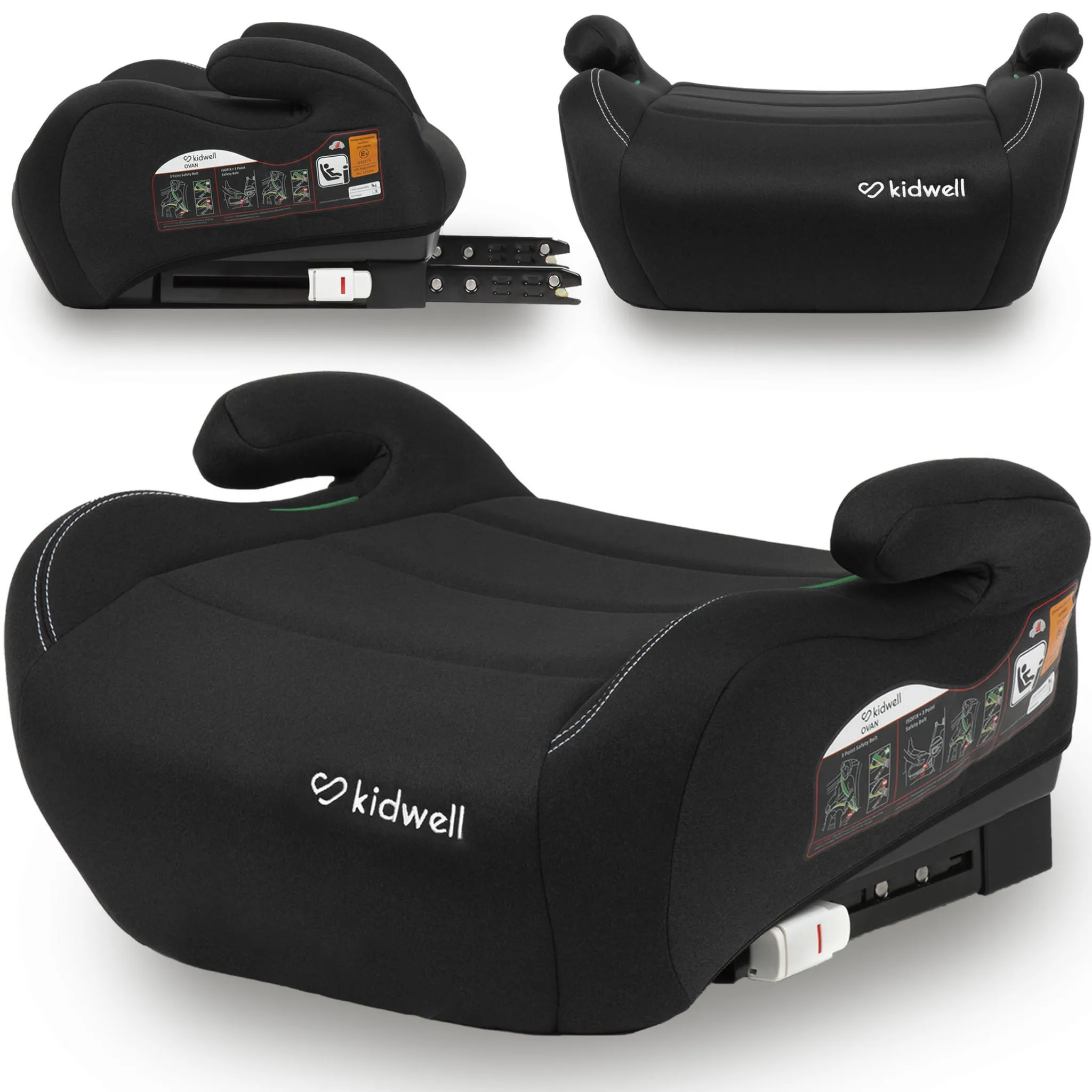 kidwell autosjedalica booster ovan, crna - slika 10