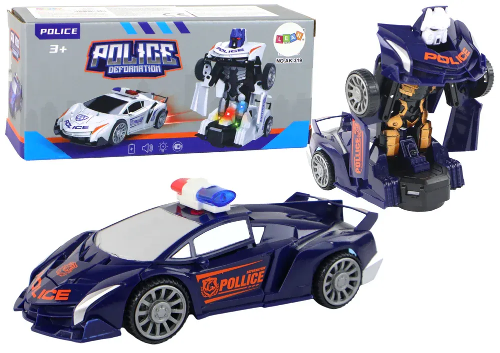 Policijski robotski automobil tamnoplava 2u1 transformacija - Pribislavec