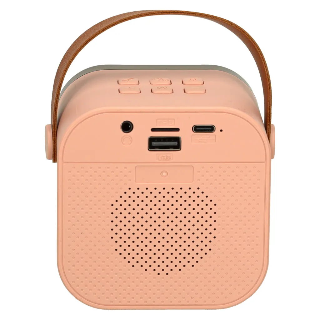 karaoke set 2 mikrofona + zvučnik bluetooth usb led pink - slika 7