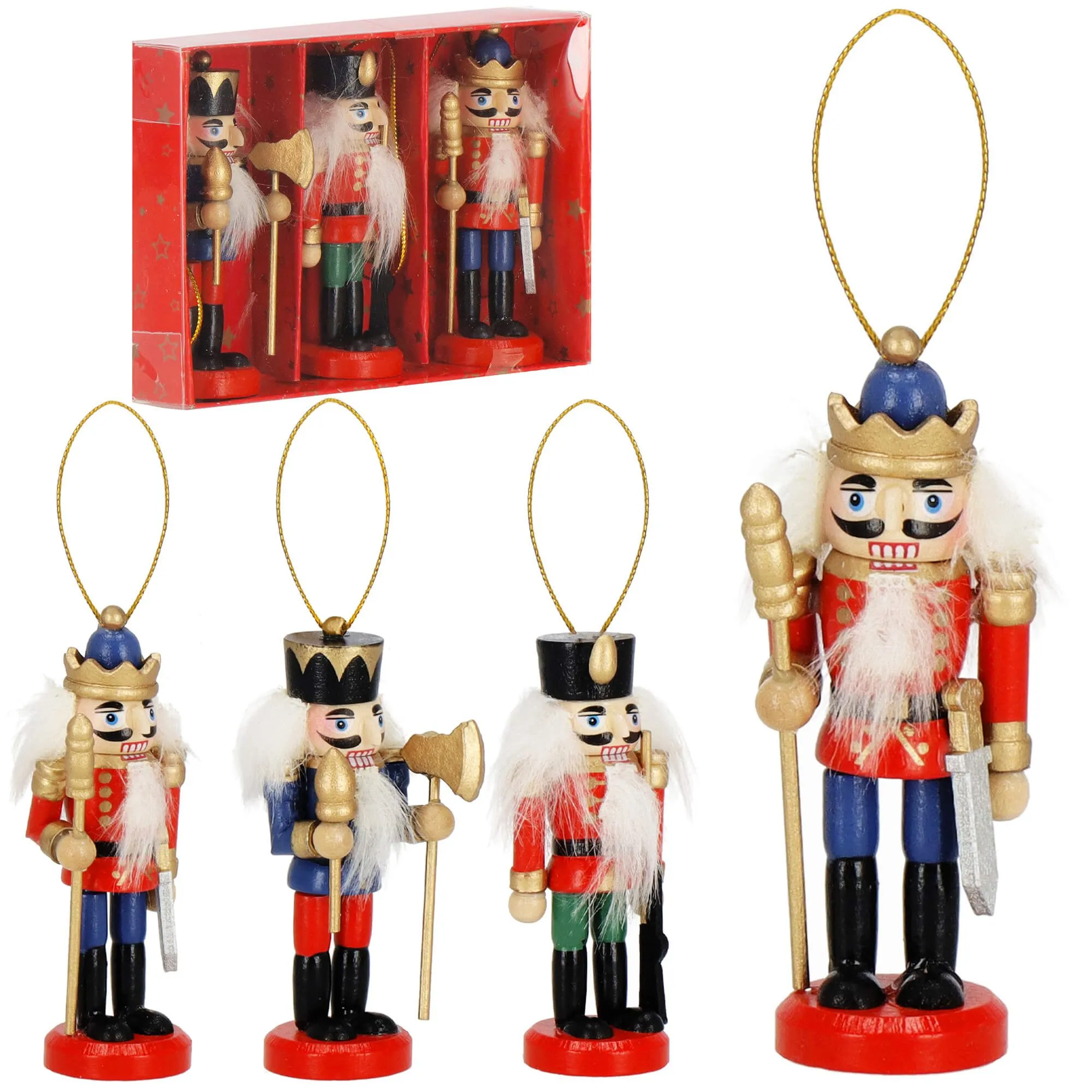 božićni ukrasi orašar – set od 3 komada (8 cm) - slika 9