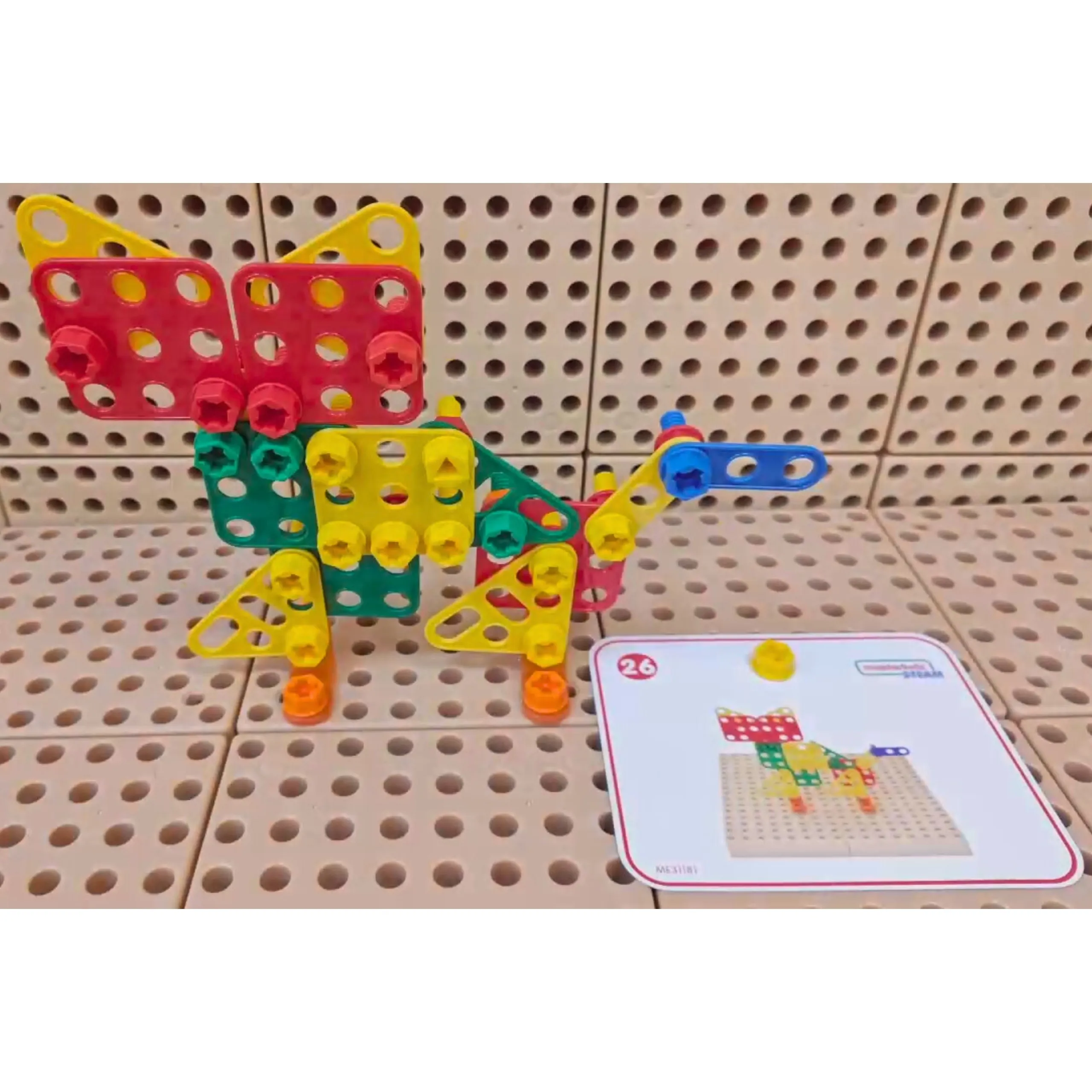 masterkidz set geometrijskih oblika kockica za zidne panele, 260 kom. - slika 3