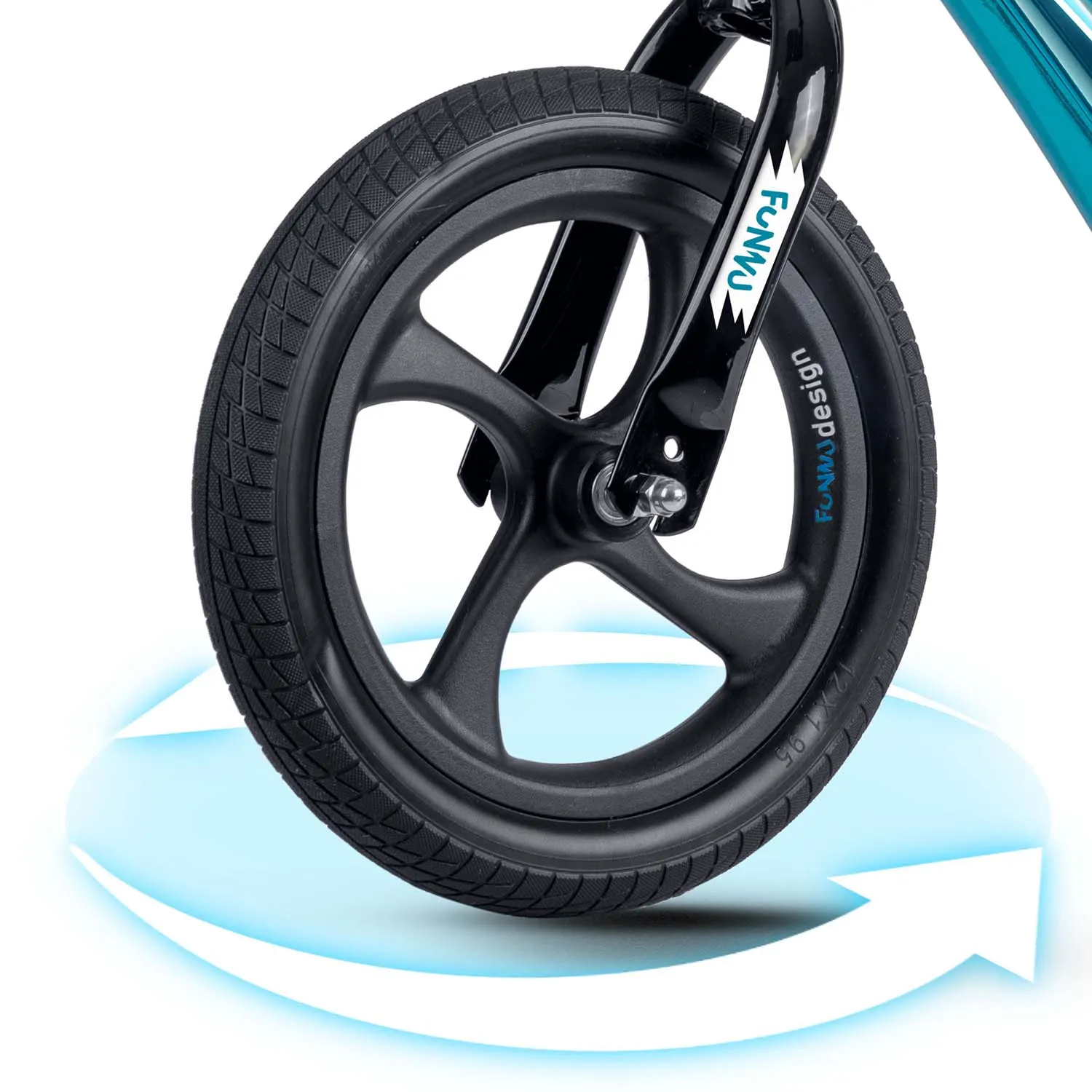 ricokids funnu dječji bicikl bez pedala, plavi - slika 8