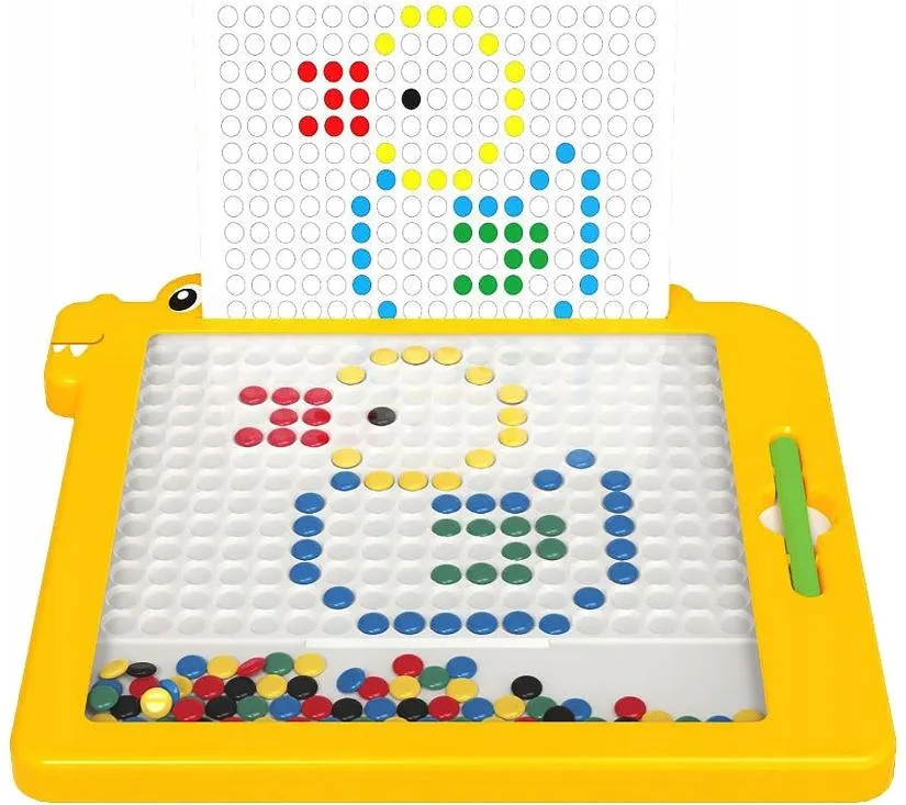 woopie montessori magnetna ploča za djecu magpad, žuti dinosaur - slika 8
