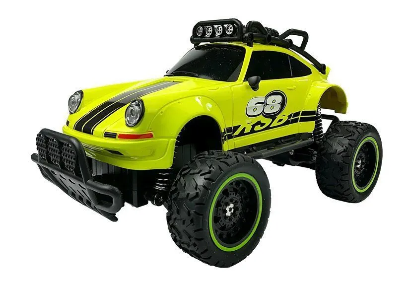 monster truck porsche na daljinsko upravljanje 1:18 žuti - slika 3