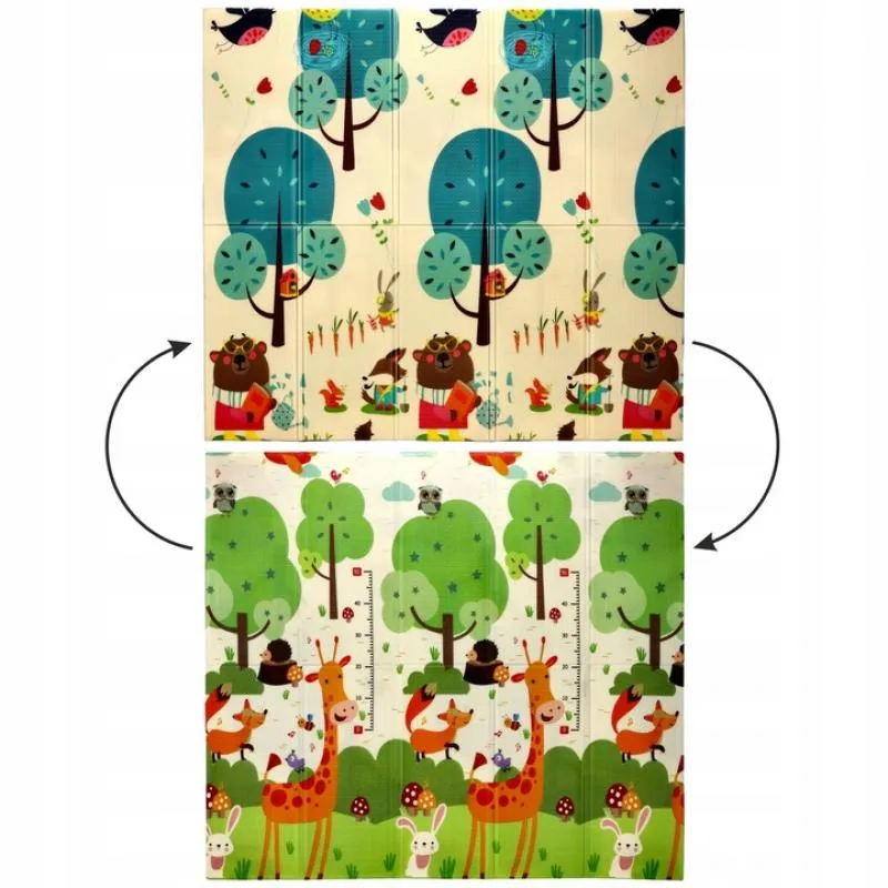 dvostrana podloga za igru životinje-drvo 180x200x1cm + torba - slika 3