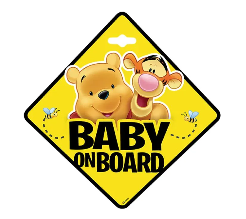 znak baby on board winnie the pooh - slika 1