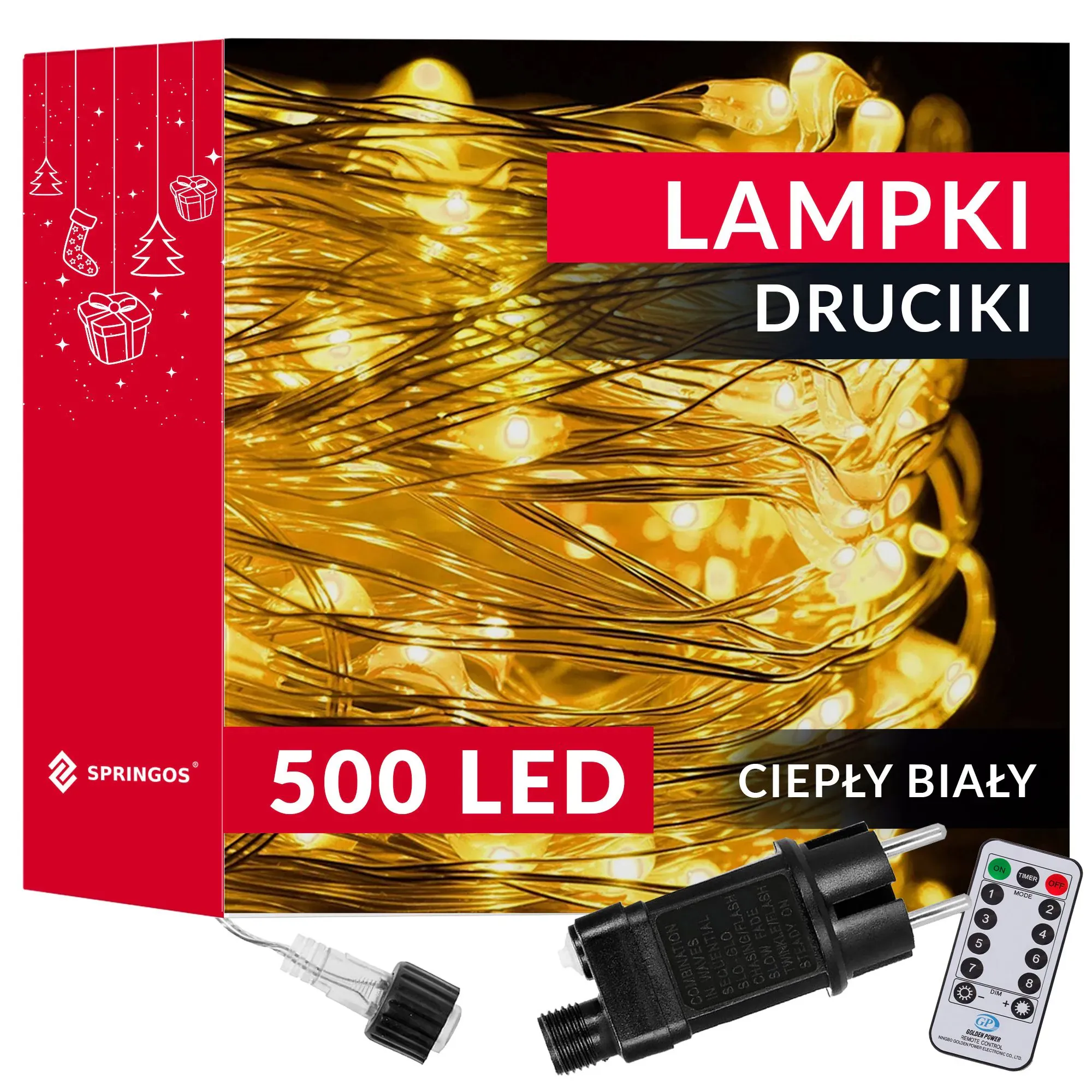 led božićne lampice 480 dioda, toplo bijela - slika 2
