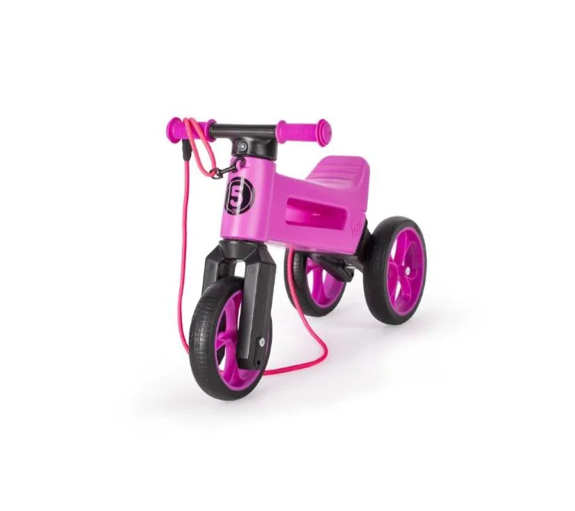 funny wheels tricikl super sport 2u1 neon roza - slika 8