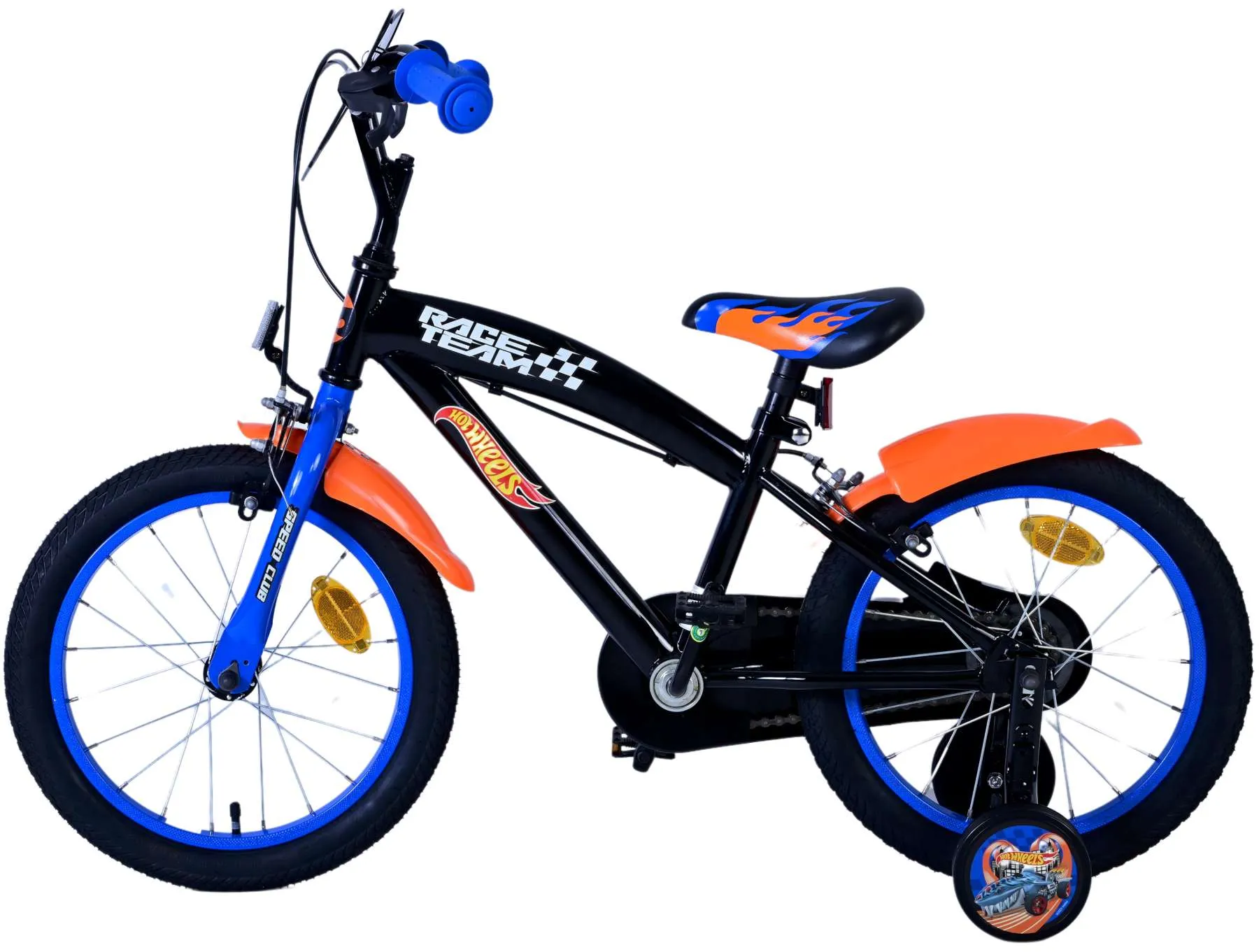 dječji bicikl hot wheels 16" crno-plavo-narančasti - 2 ručne kočnice - slika 9