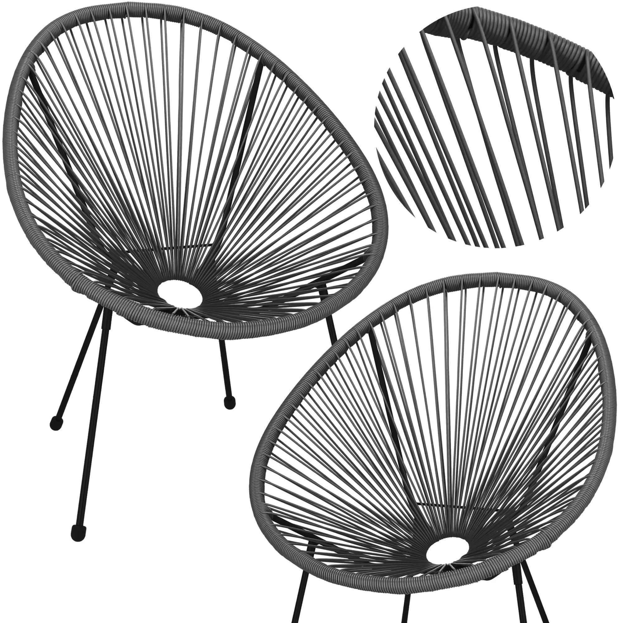 springos vrtna stolica od ratana,siva 72 x 82 x 85 cm - slika 5
