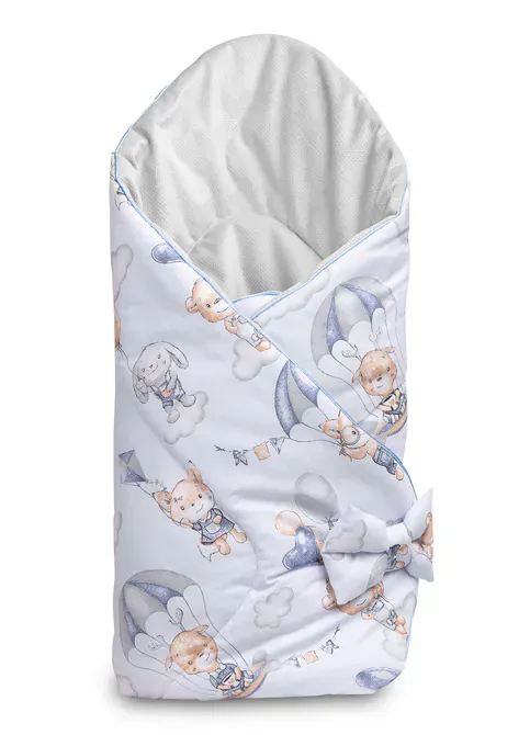 dvostrani poplun za bebe 75x75cm padobranci - slika 2