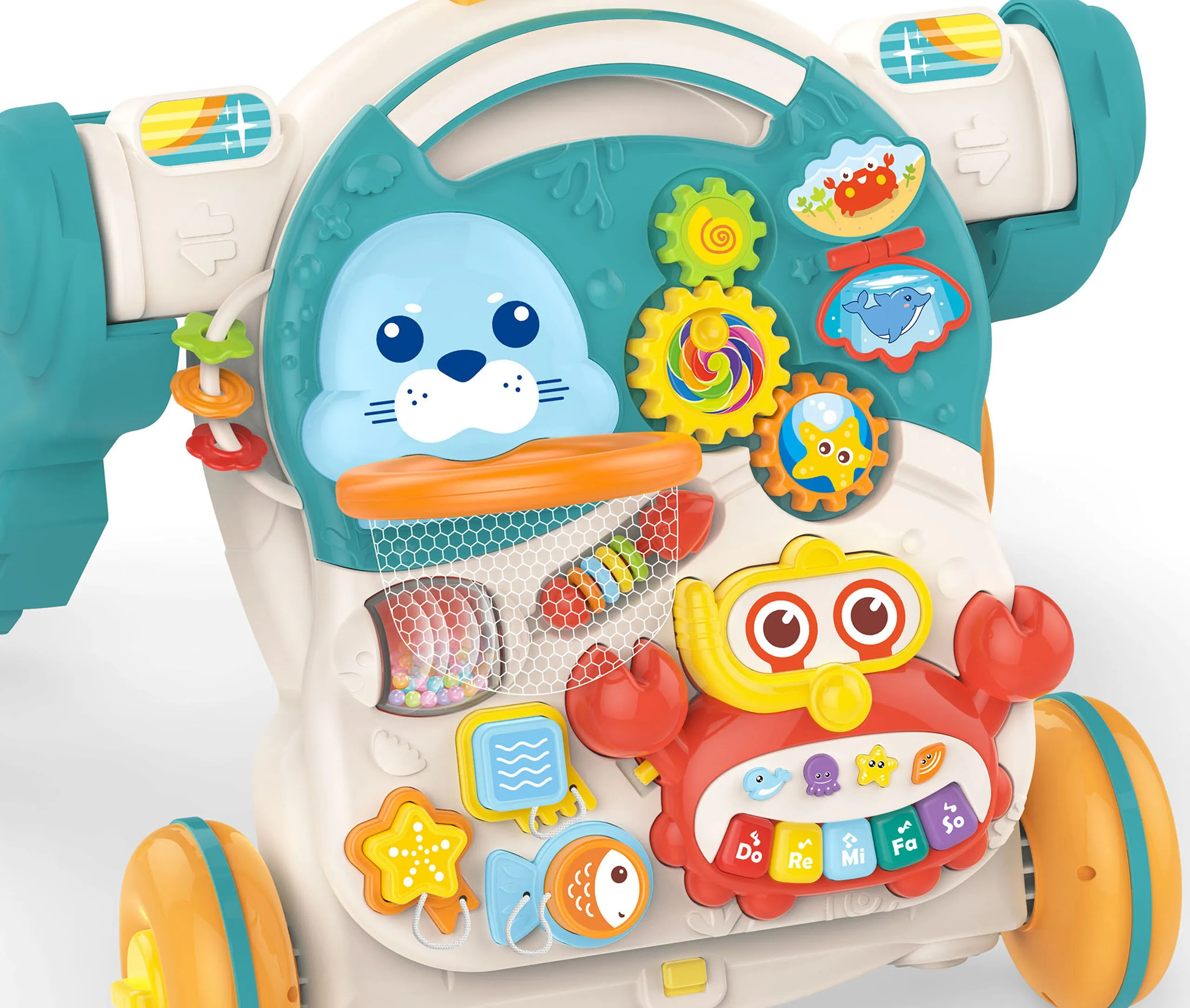 woopie 4 u 1 guralica za bebe - plavo-žuta - slika 4