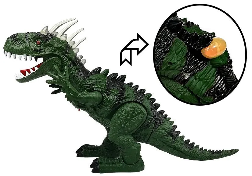 set dinosaura t-rexa koji liježe jaja zeleni 52cm - slika 8