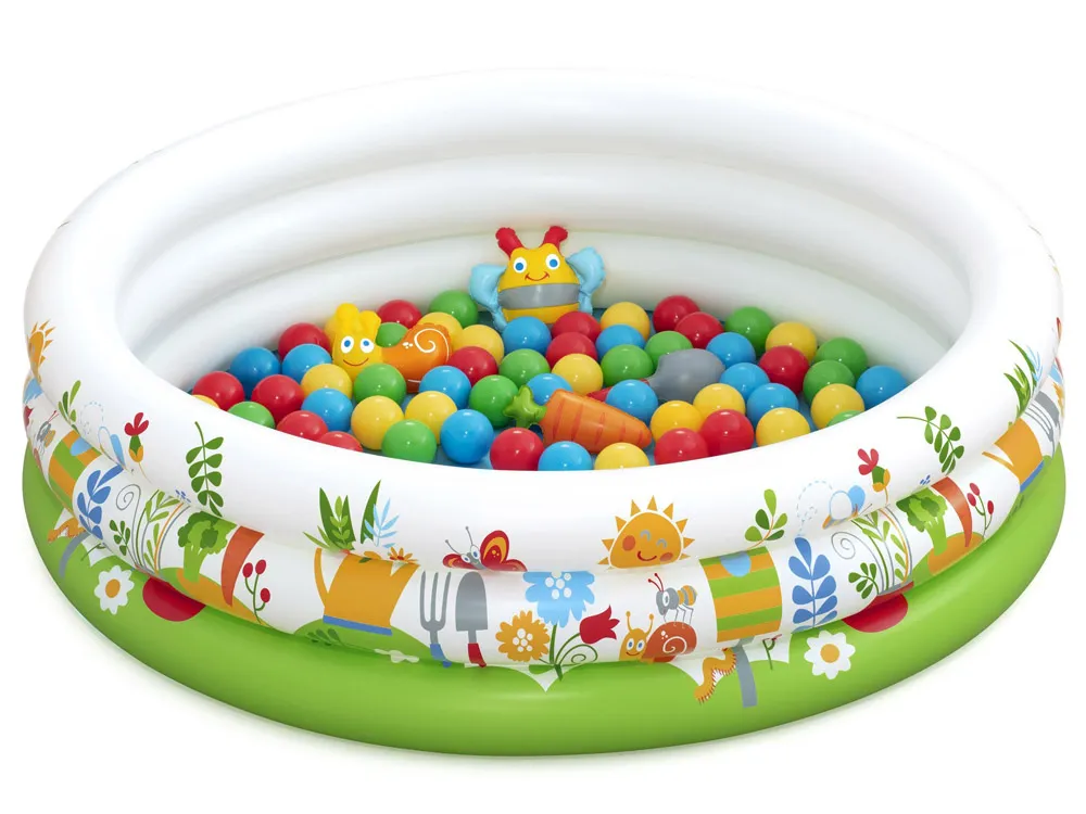 bestway bazen sa suhim kuglicama flower 102x25cm + 50 loptica i igračaka 52466 - slika 3
