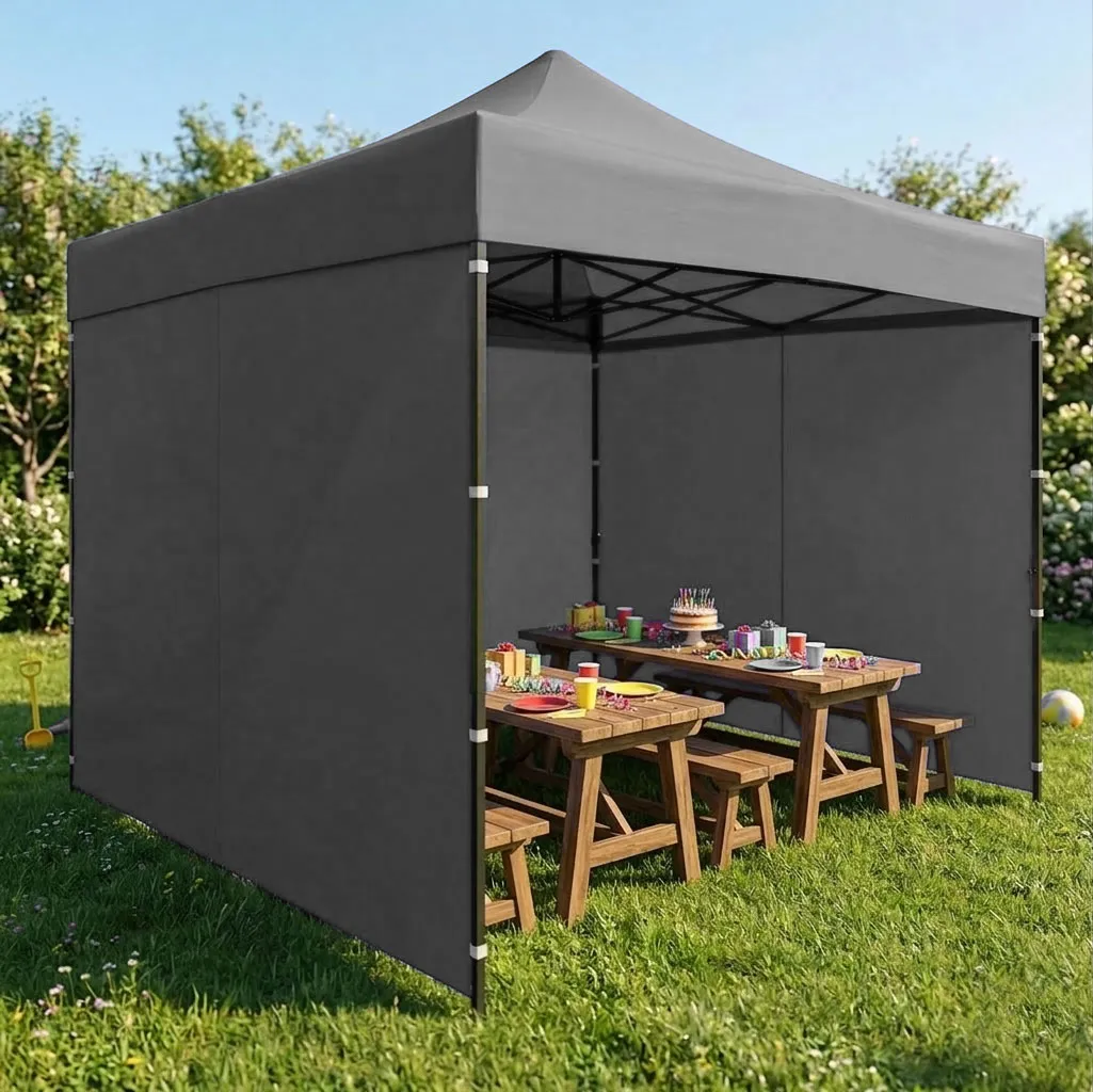 multigarden automatski samosklapajući vrtni paviljon 3 × 3 m, sivi - slika 4