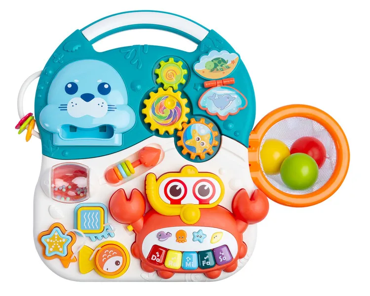 toyz 2 u 1 guralica i stol za igru tirkizna - slika 4