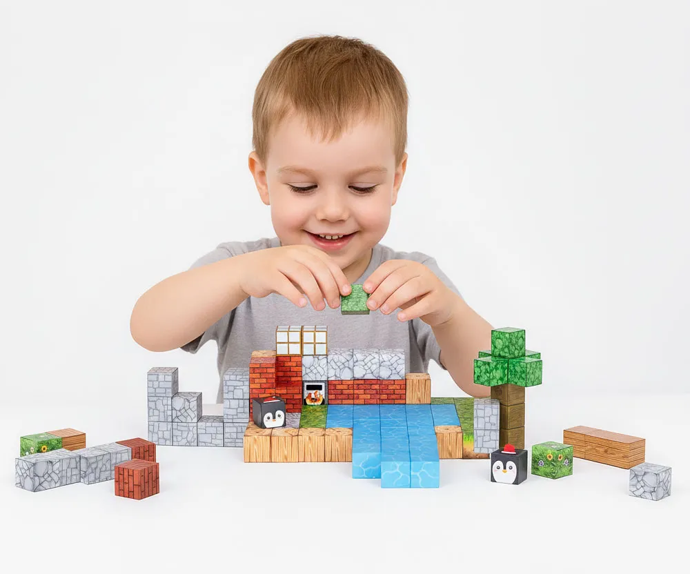 set magnetskih građevnih kocki za djecu – 87 komada (kocke) - slika 5