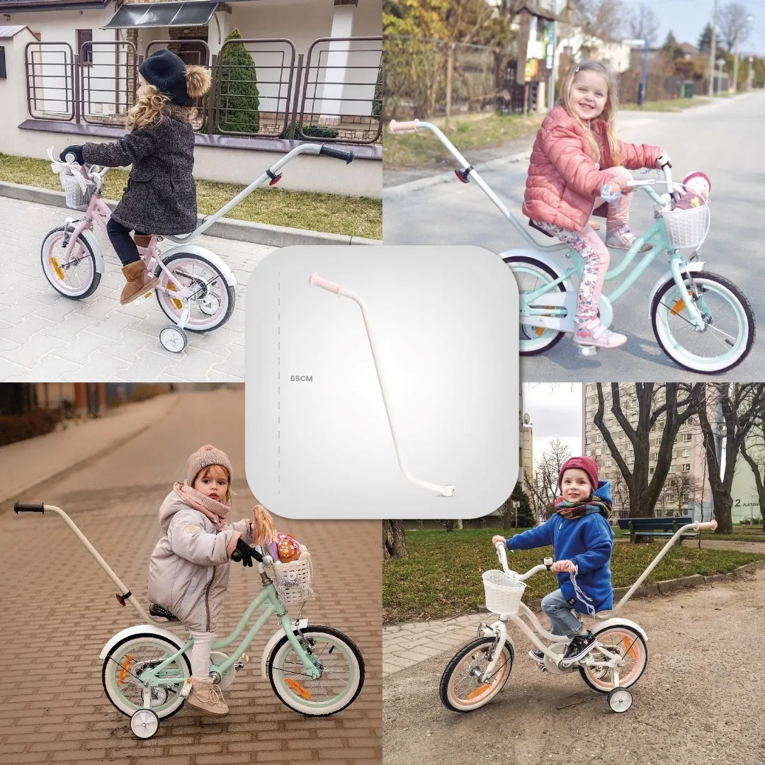 heart bike drška za bicikl roza - slika 4