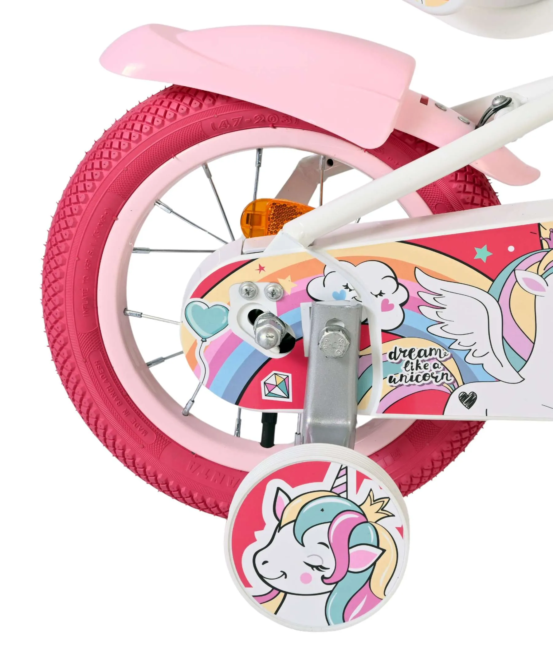 volare dječji bicikl unicorn 12″ bijele boje - slika 3