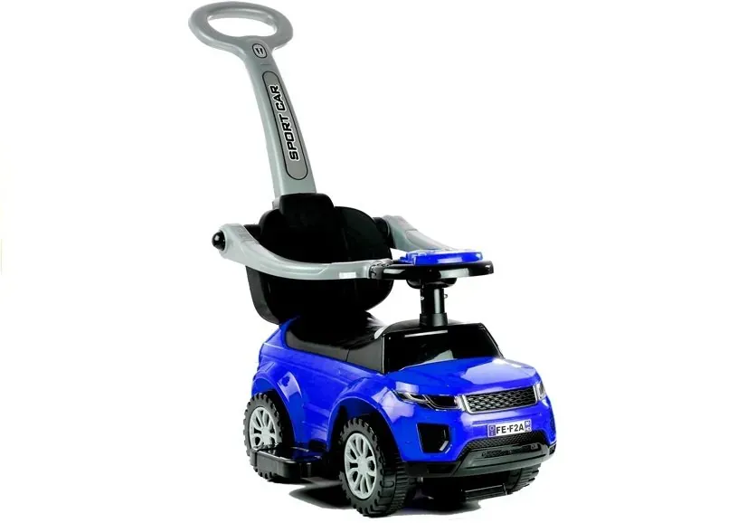 dječja guralica automobil s drškom plava - slika 2
