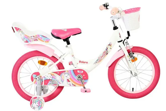 volare dječji bicikl unicorn 16″ bijele boje - slika 2