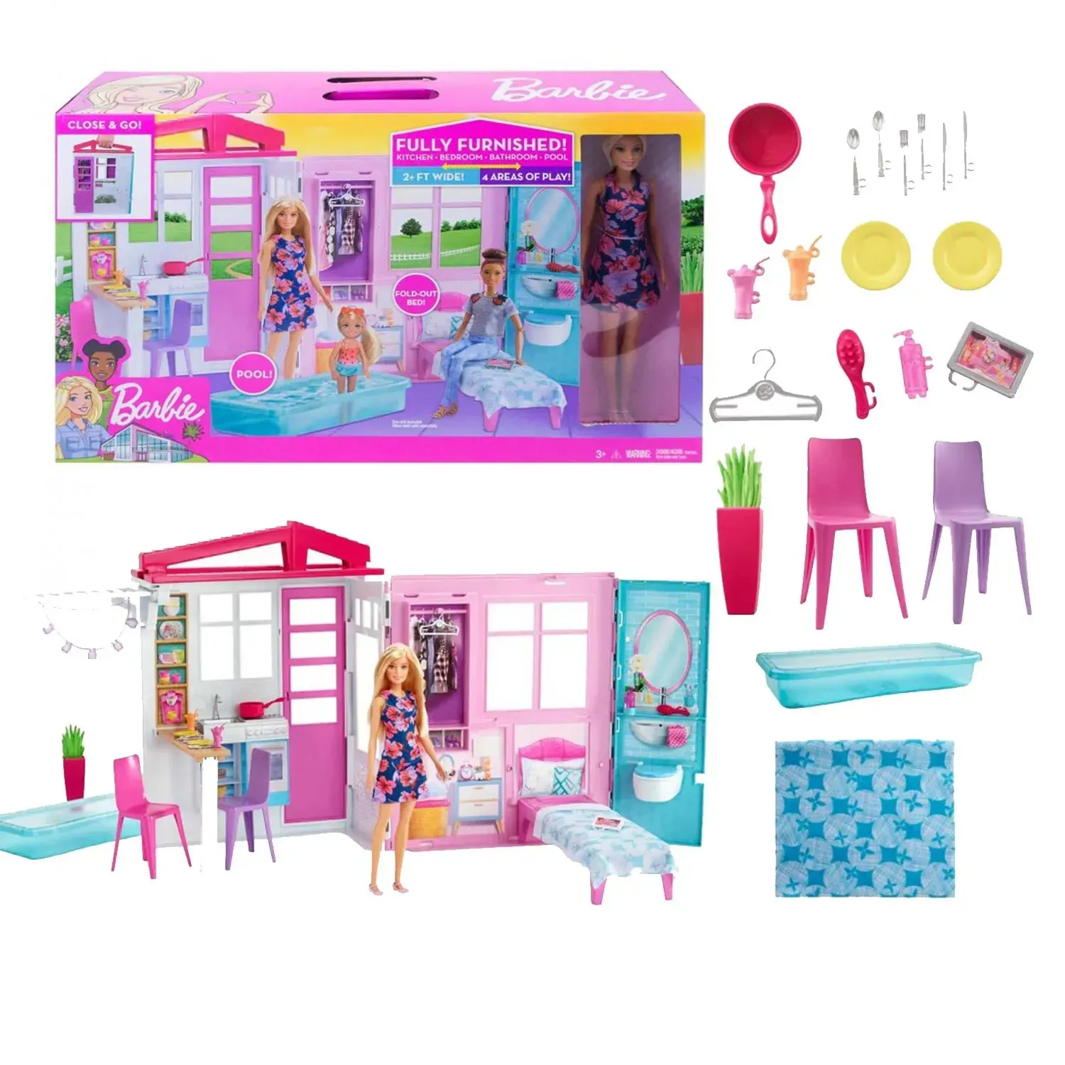 barbie i kućica s dodacima - slika 2