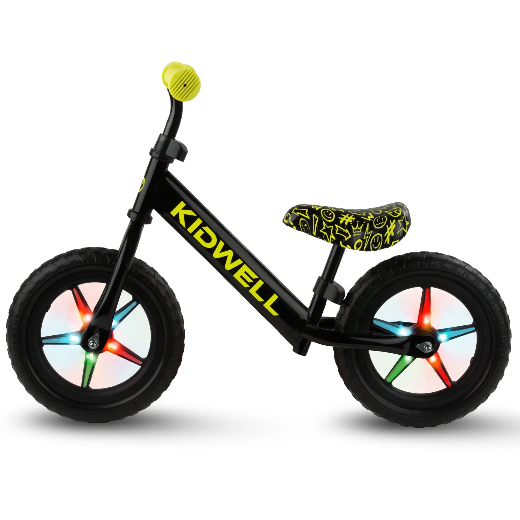 kidwell rebel led neonsko žuti bicikl za balansiranje - slika 4
