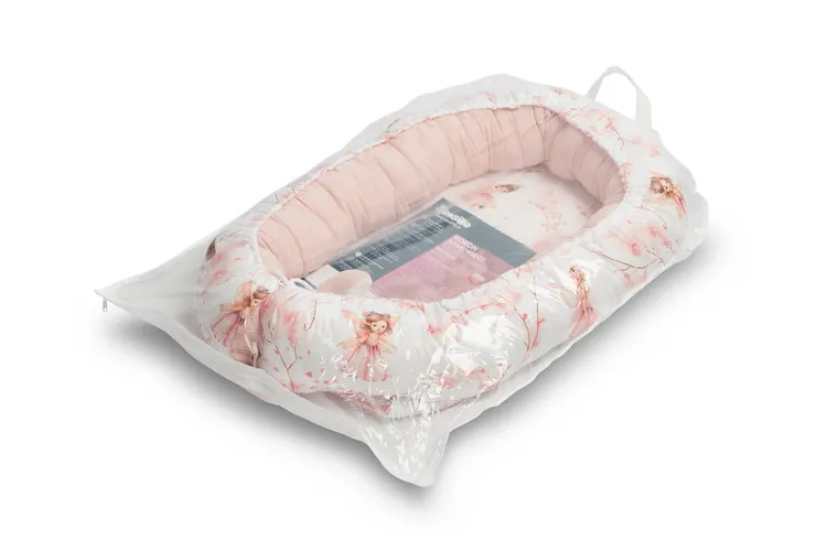 sensillo gnijezdo za bebu muslin - roza - slika 6