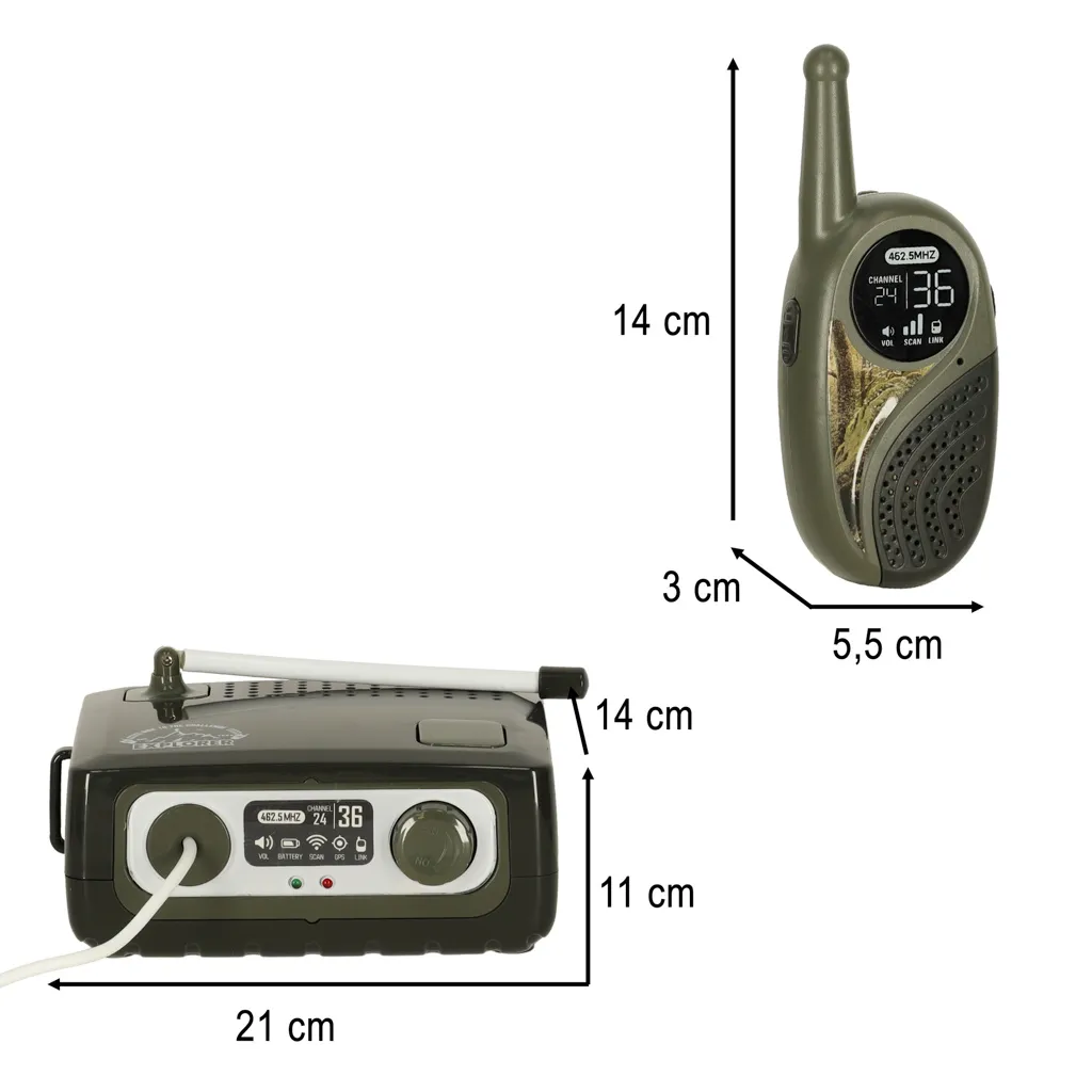 walkie talkie set s pbx-om za djecu kaki boje - slika 9