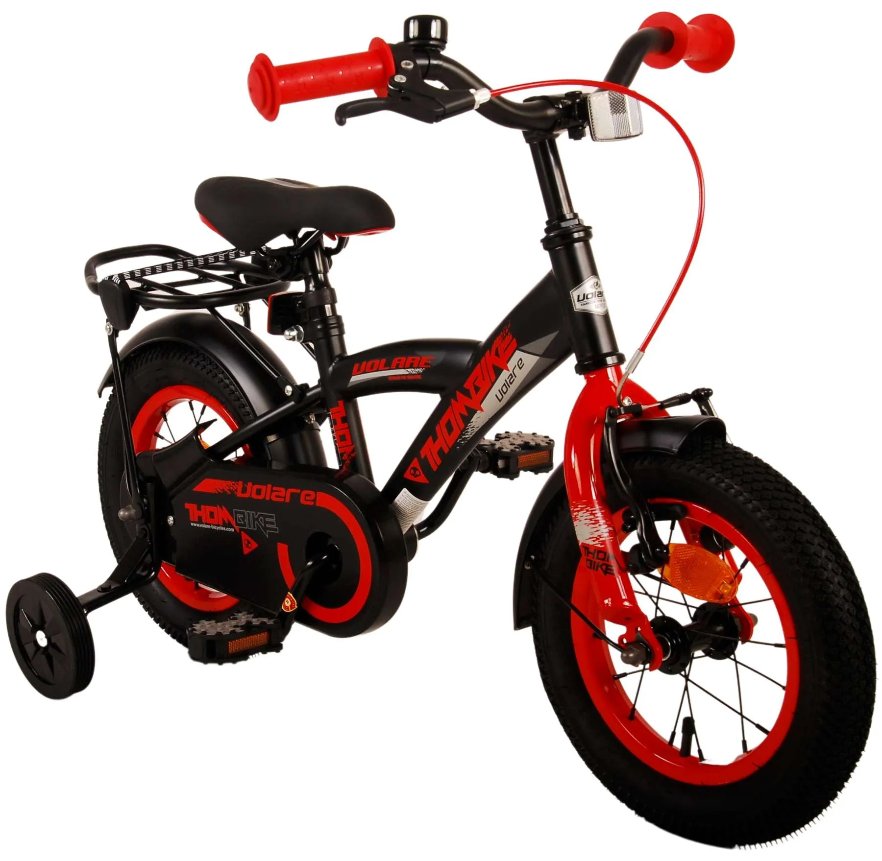volare dječji bicikl thombike 12" crno-crveni - slika 11