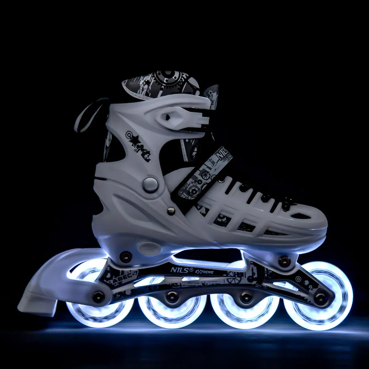 nils extreme 4 u 1 role i klizaljke s led rasvjetom veličina s 31–34 - slika 3