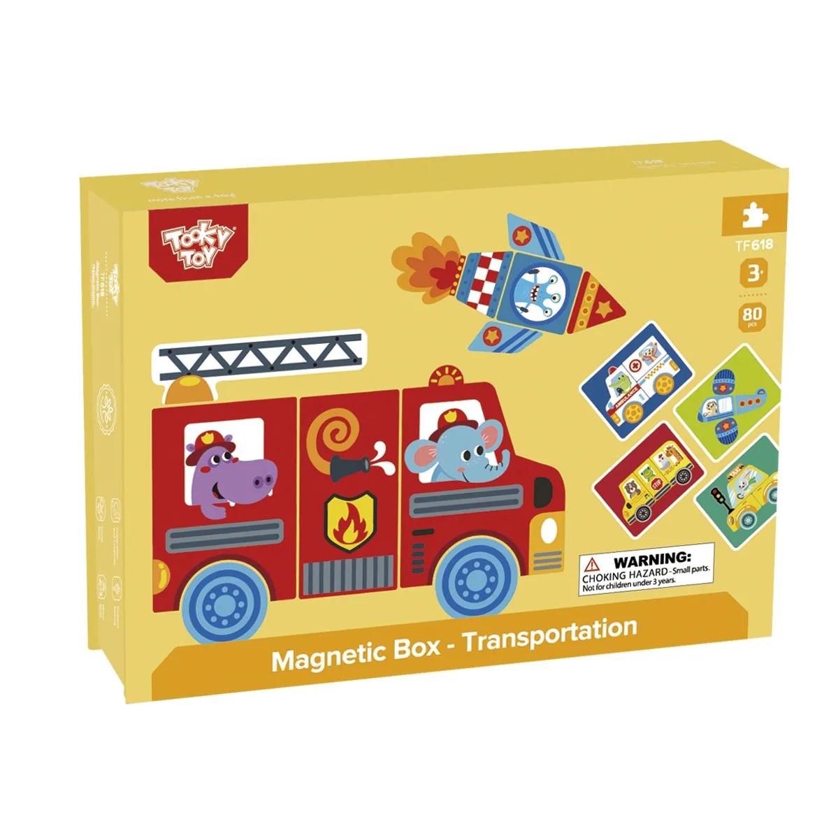 tooky toy magnetne puzzle 80 el. - slika 9