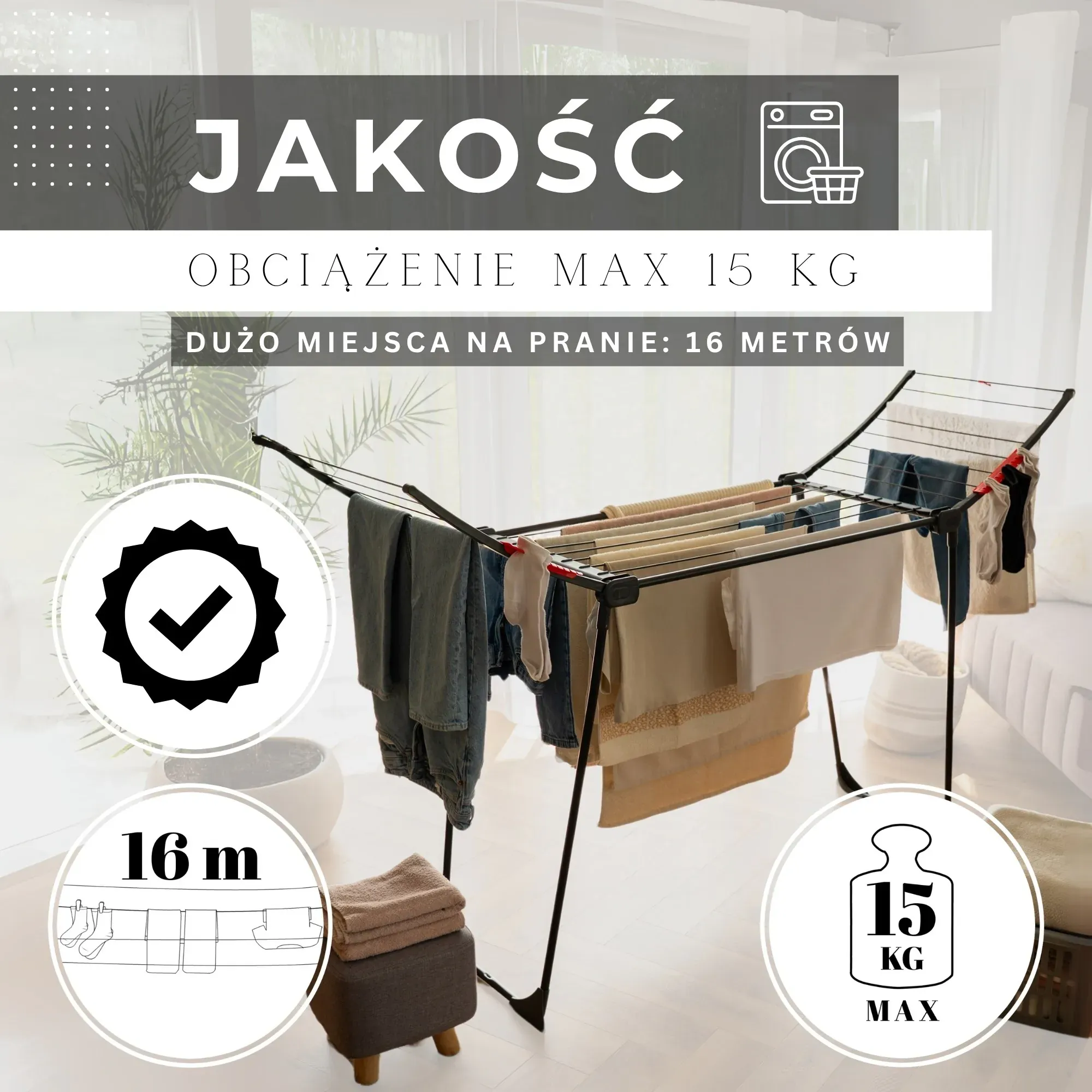 vertex sušilica rublja 175 x 54 cm - slika 2