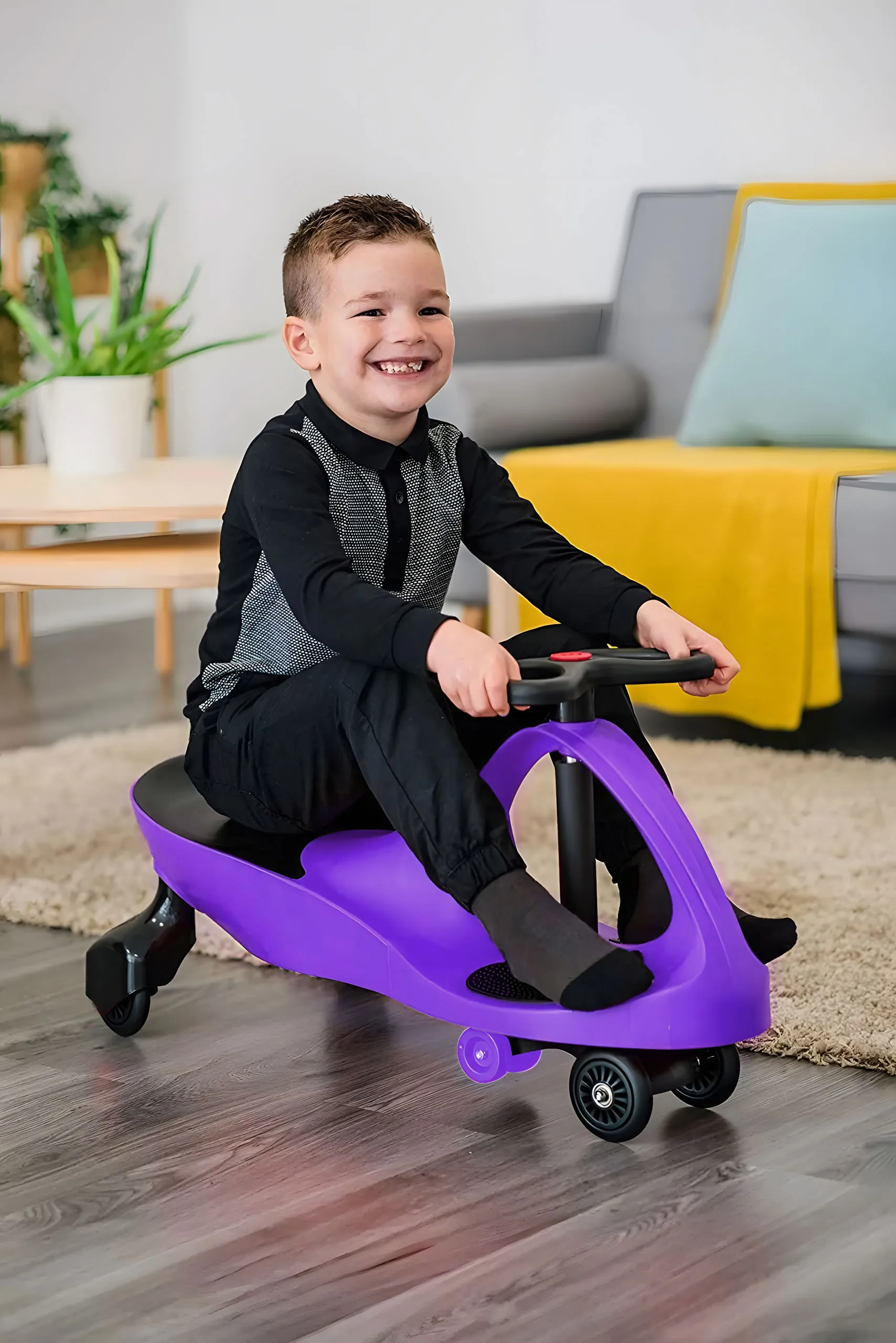 ecotoys guralica sa led kotačima - ljubičasti - slika 3