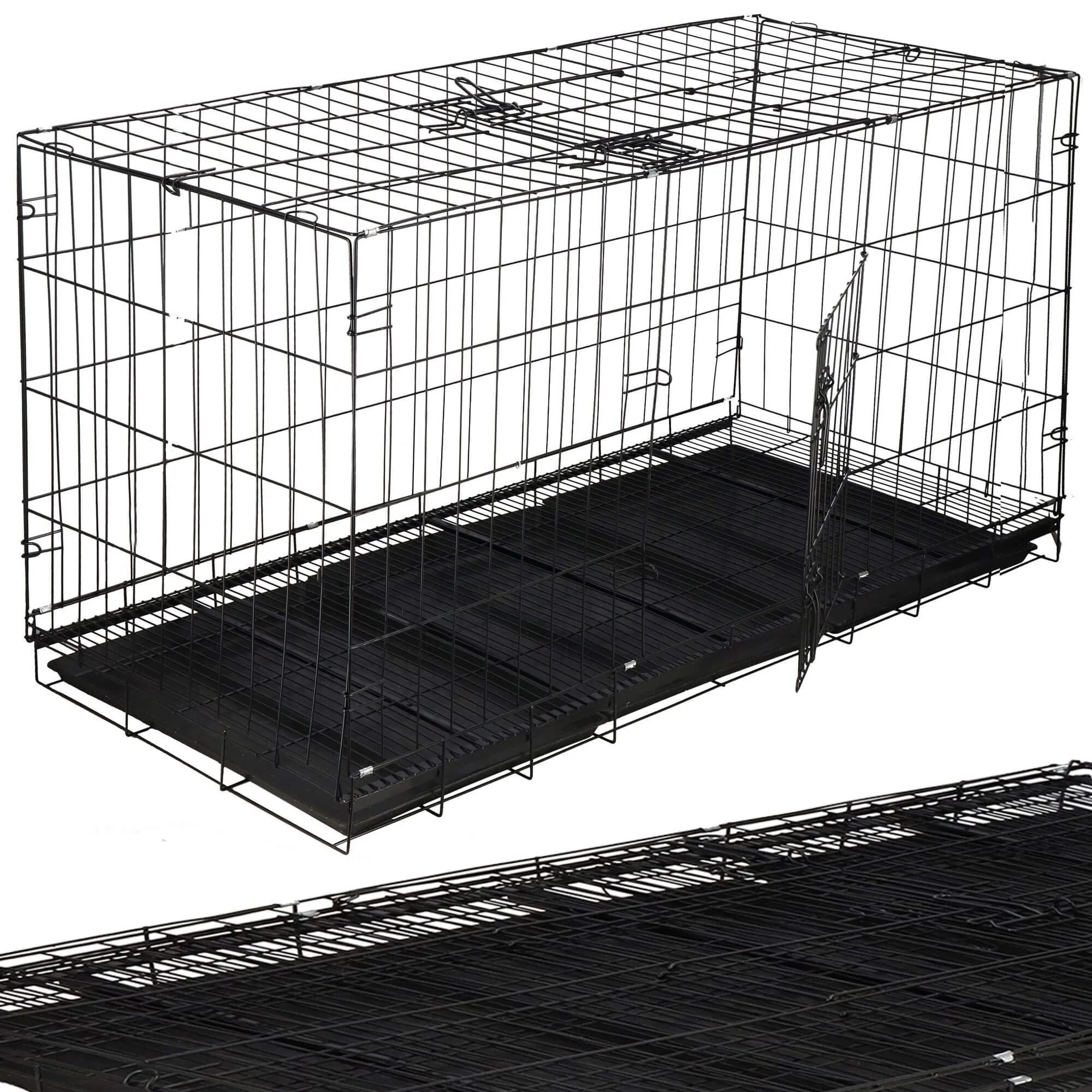 metalni kavez za životinje 130 x 60 x 70 cm - slika 3