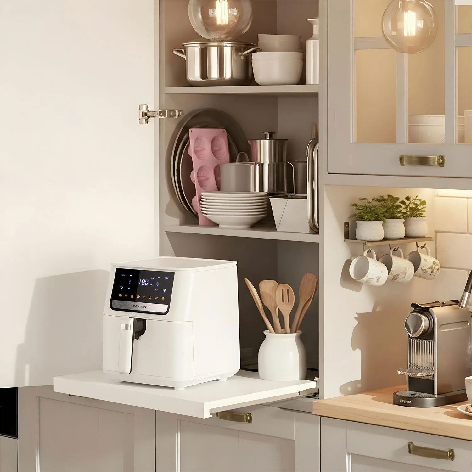 berdsen digitalna friteza na vrući zrak 1700 w, 6,5 l, bijela - slika 6