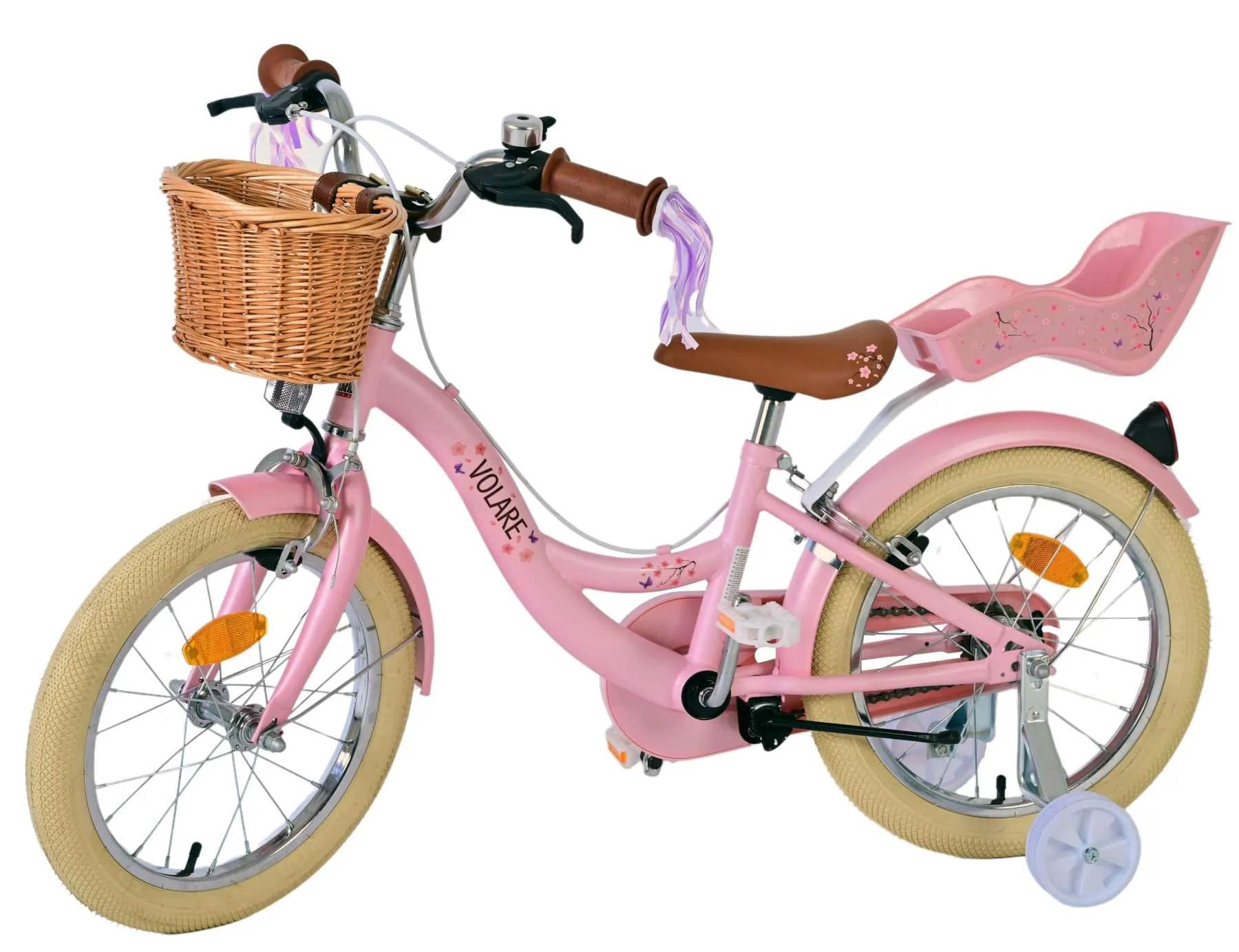volare blossom dječji bicikl 16" roza dvije ručne kočnice - slika 11