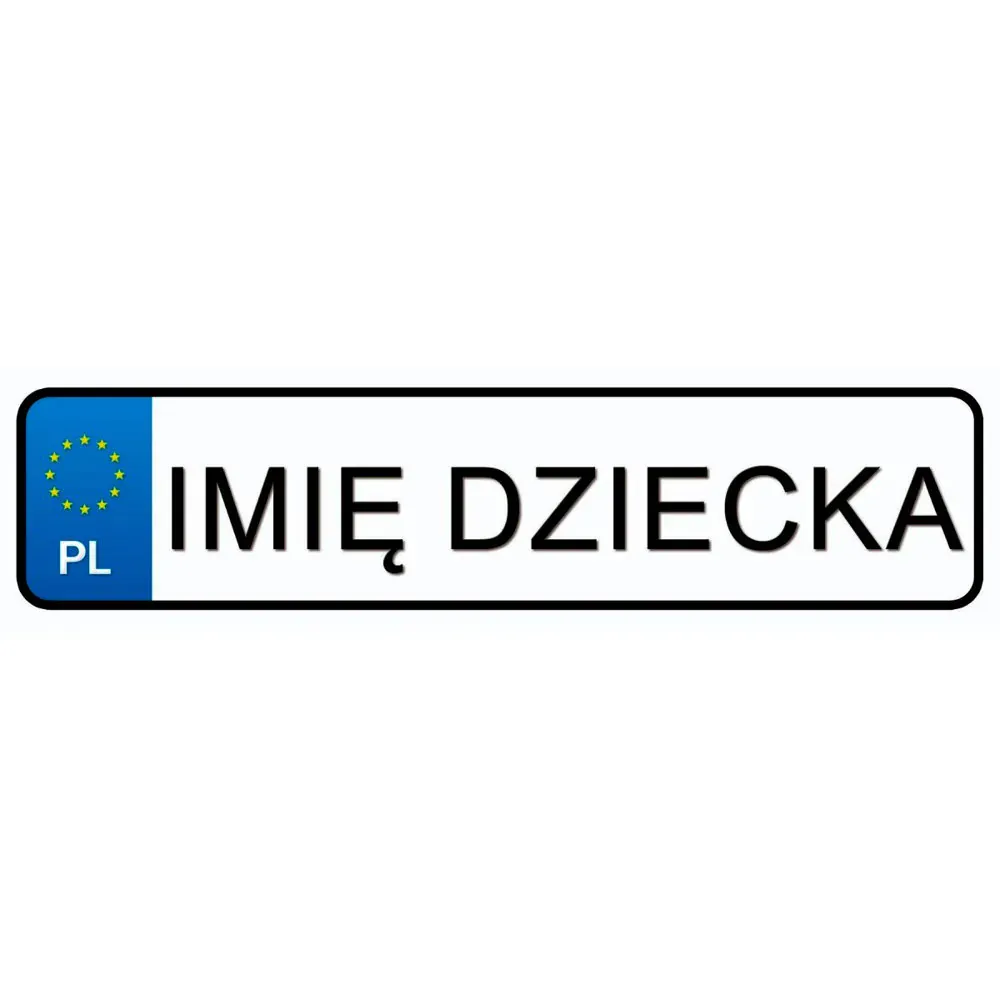 Registarske PL pločice naljepnica s imenom vašeg djeteta - Pribislavec