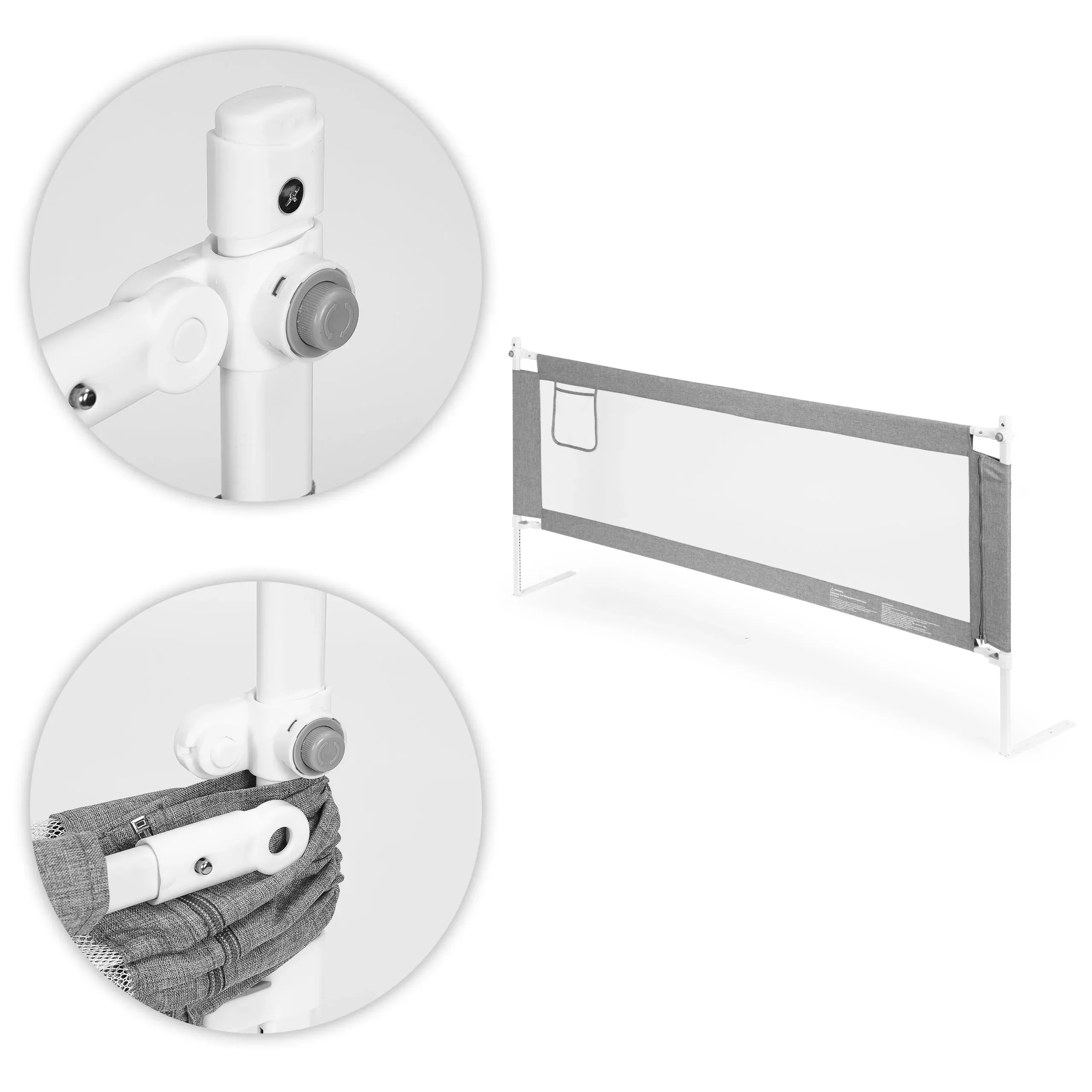 ograda za krevet, 180 cm, zaštitna pregrada za djecu, ecotoys - slika 7