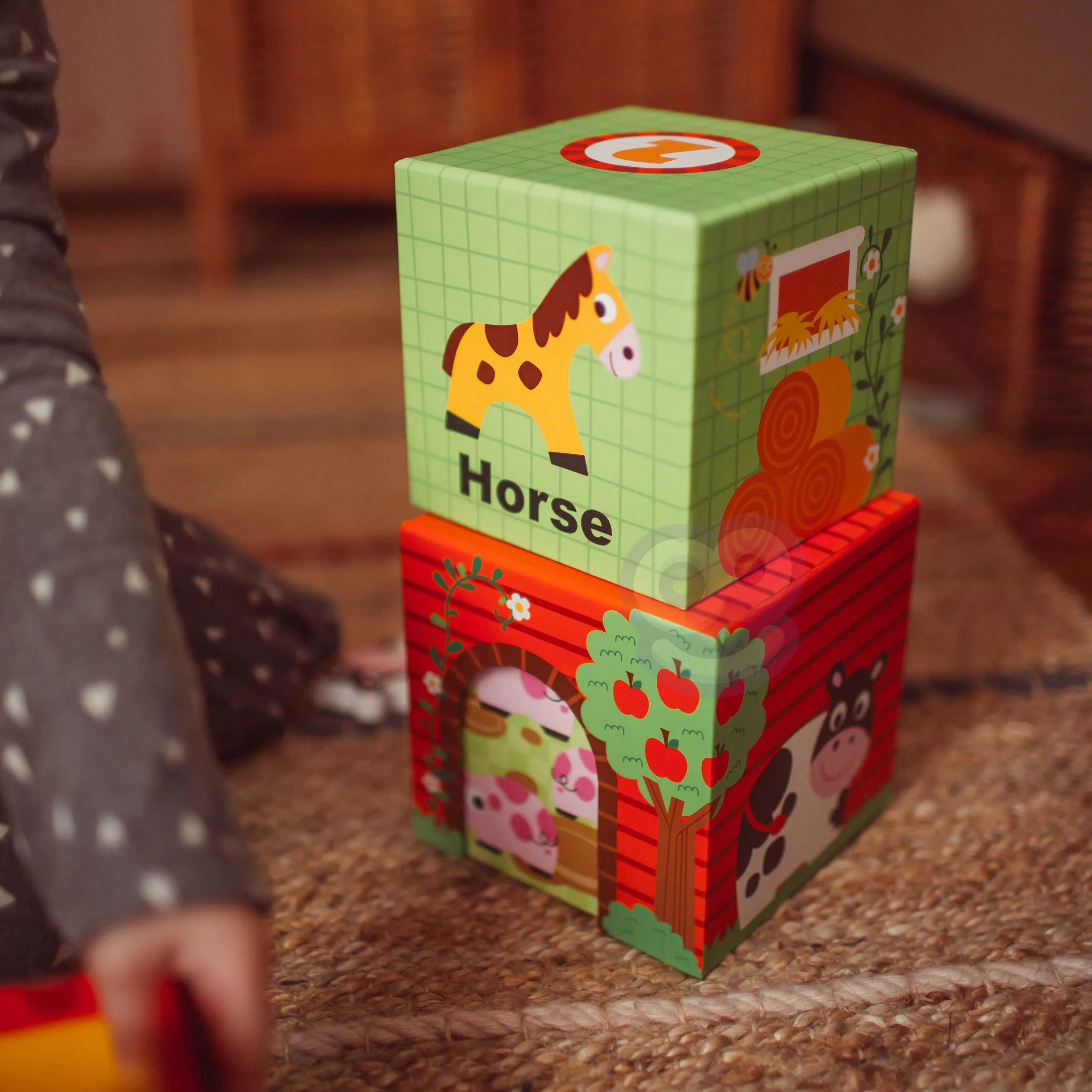 woopie green toranj kocki životinje s farme - slika 11