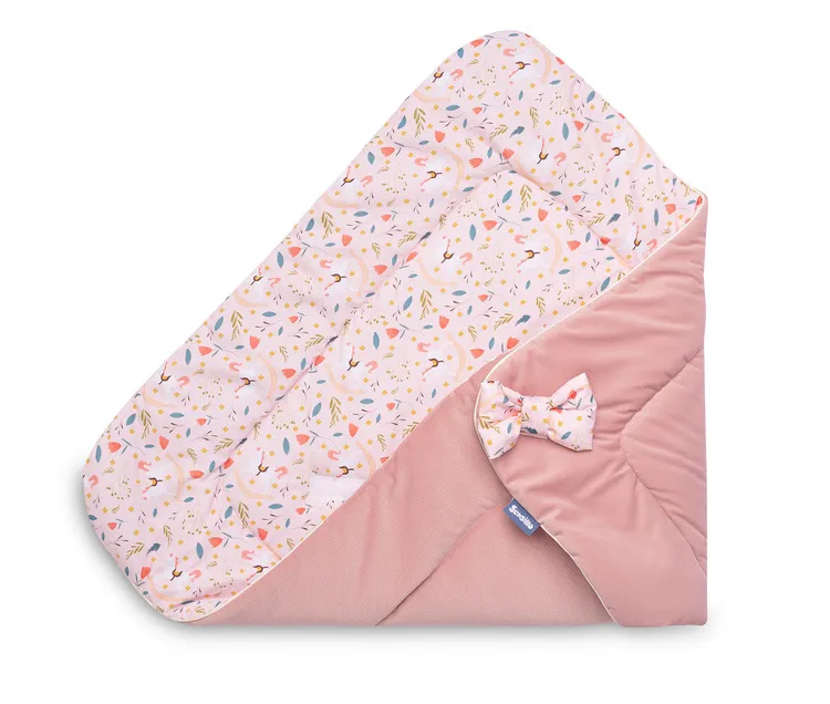 dvostrani baršunasti pokrivač za bebe 75x75cm konjići - slika 4